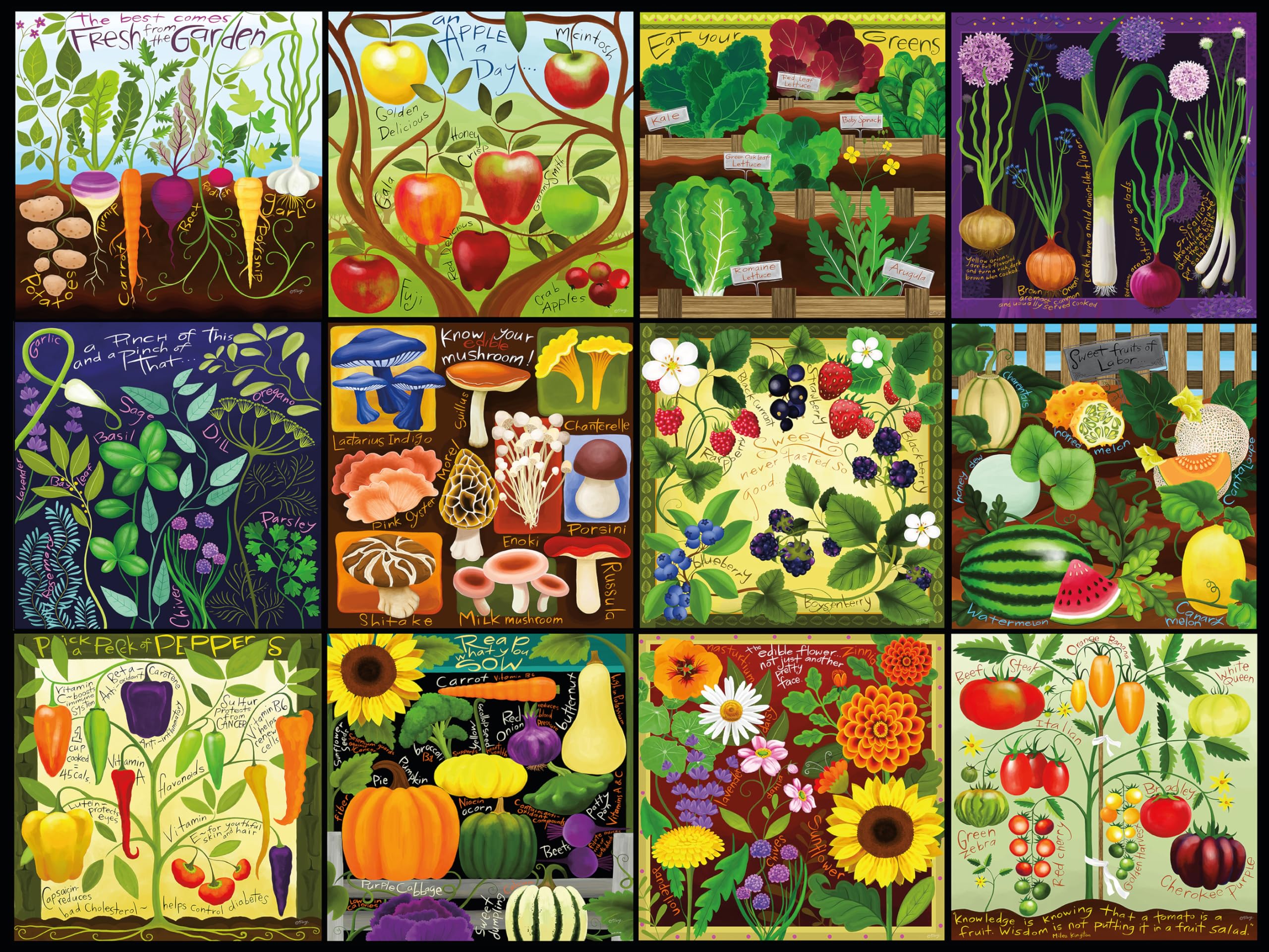 Foto 2 pulgar | Rompecabezas Ceaco Tracy Flickinger Colorful Harvest 300 Piezas - Venta Internacional.
