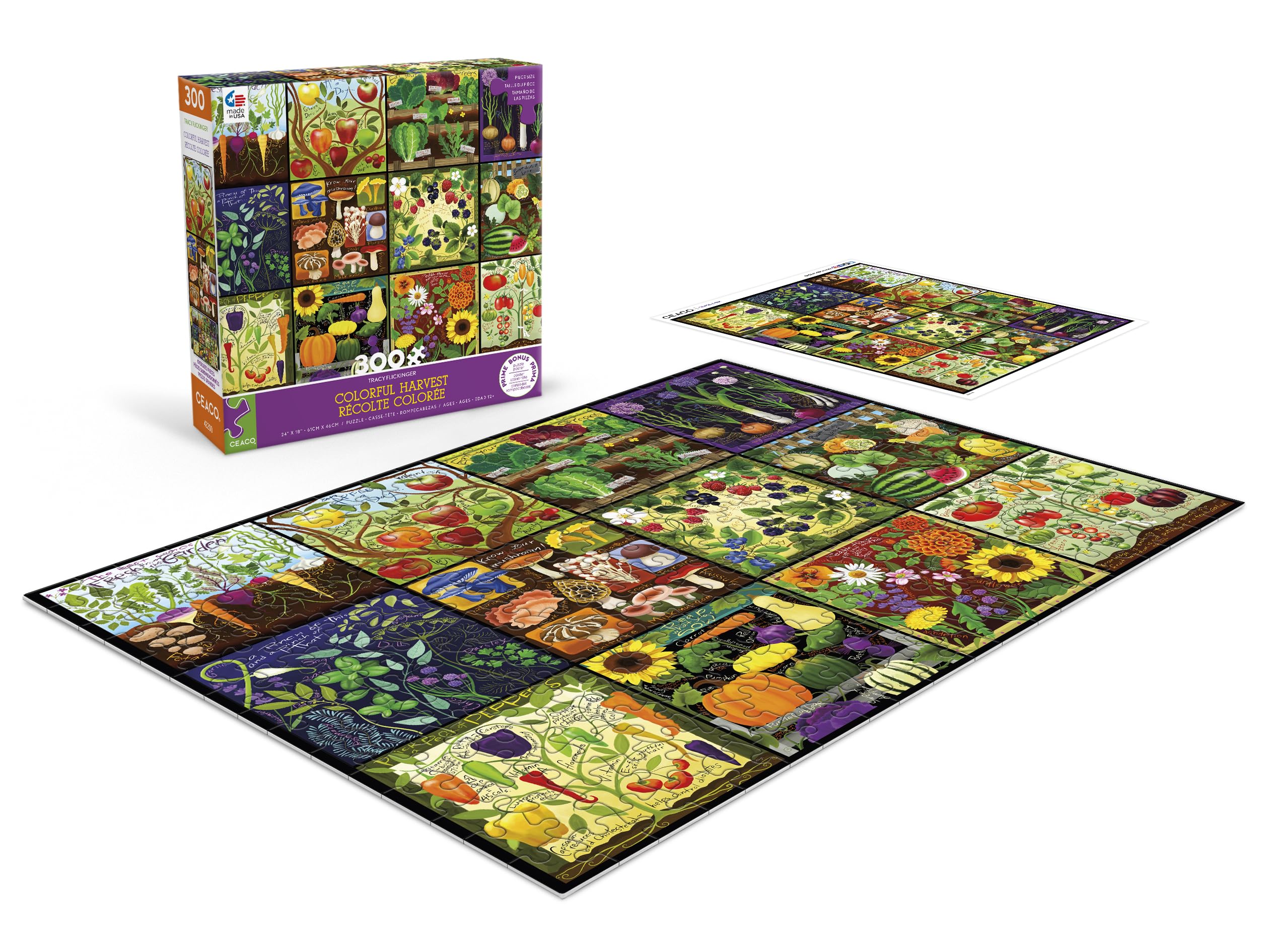 Foto 5 pulgar | Rompecabezas Ceaco Tracy Flickinger Colorful Harvest 300 Piezas - Venta Internacional.