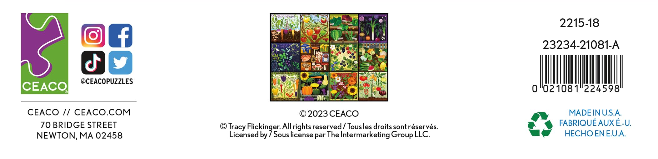 Foto 8 pulgar | Rompecabezas Ceaco Tracy Flickinger Colorful Harvest 300 Piezas - Venta Internacional.