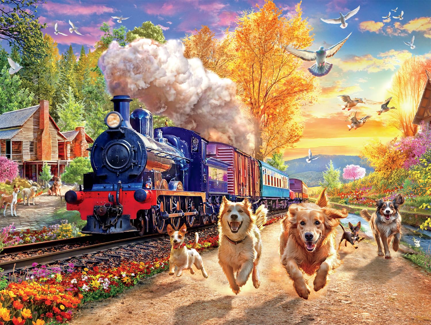 Foto 1 | Rompecabezas Buffalo Games Angelo Bonito Racing The Train, 750 Piezas - Venta Internacional.