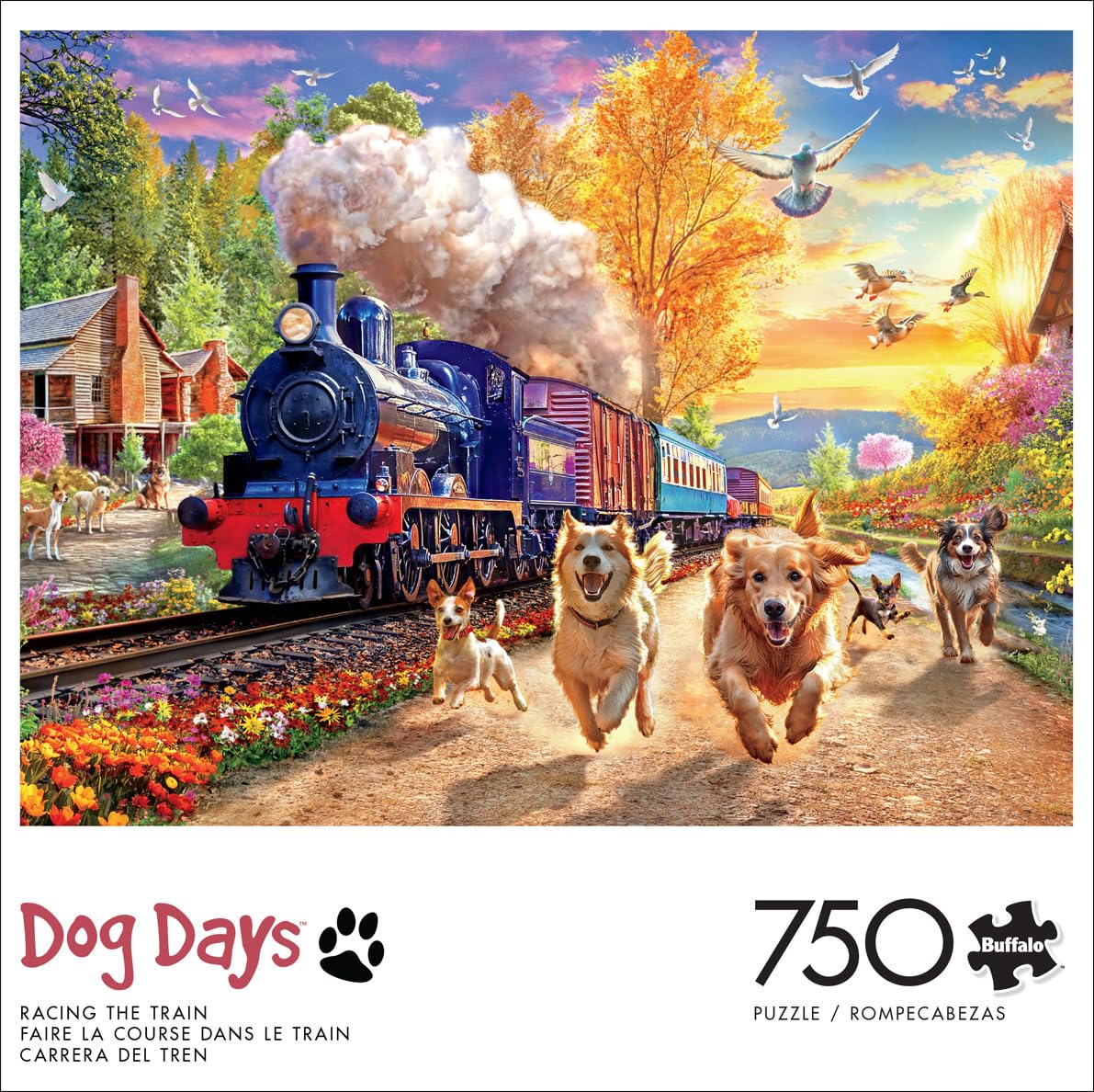 Foto 3 pulgar | Rompecabezas Buffalo Games Angelo Bonito Racing The Train, 750 Piezas - Venta Internacional.