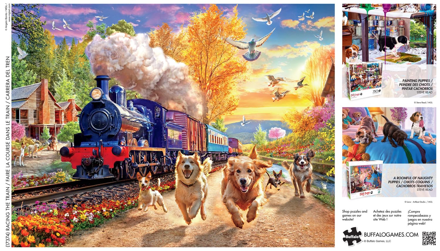 Foto 5 | Rompecabezas Buffalo Games Angelo Bonito Racing The Train, 750 Piezas - Venta Internacional.