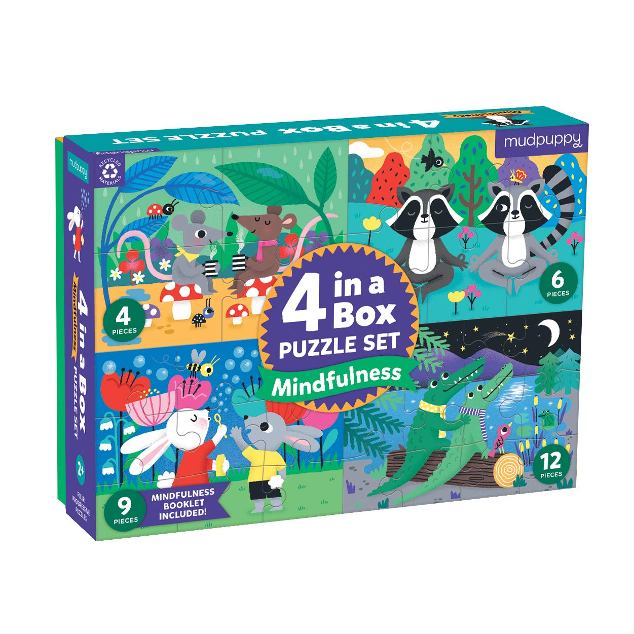 Set De Rompecabezas Mudpuppy Mindfulness 4 En Una Caja Para Niños De 2 A 5 Años - Venta Internacional.