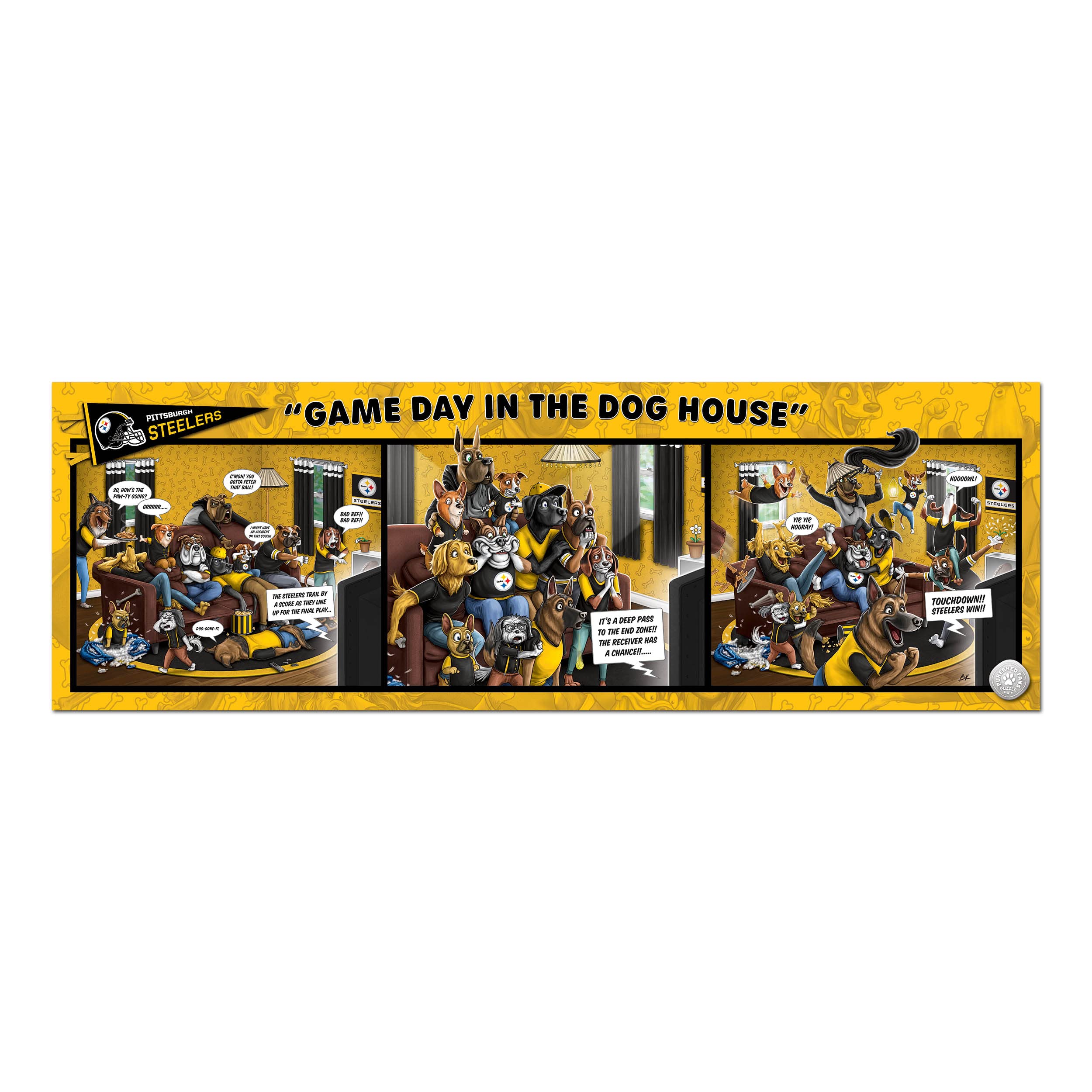 Foto 4 pulgar | Puzzle Youthefan Nfl Pittsburgh Steelers Game Day 1000 Unidades - Venta Internacional.
