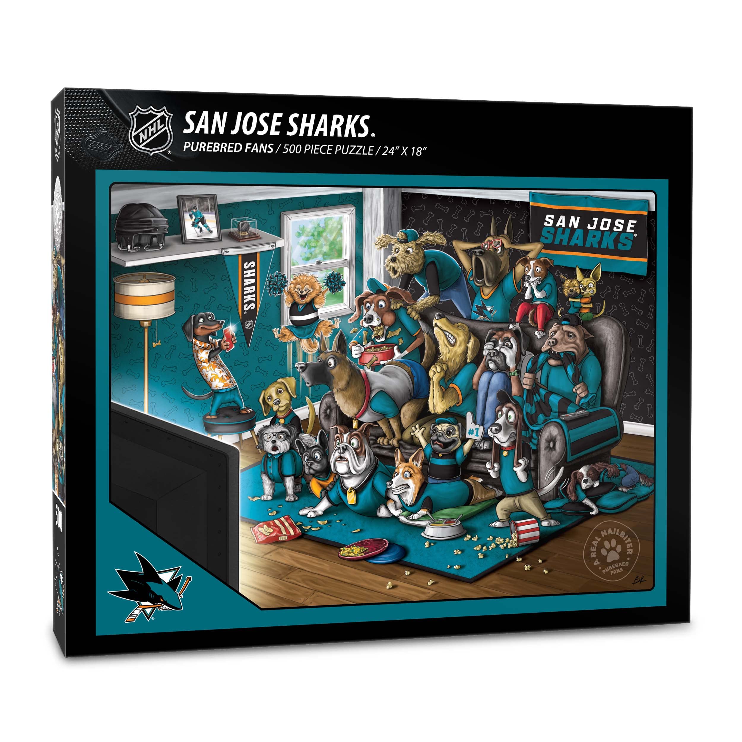 Foto 2 pulgar | Puzzle Youthefan Nhl San Jose Sharks Purebred Fans, 500 Unidades - Venta Internacional.