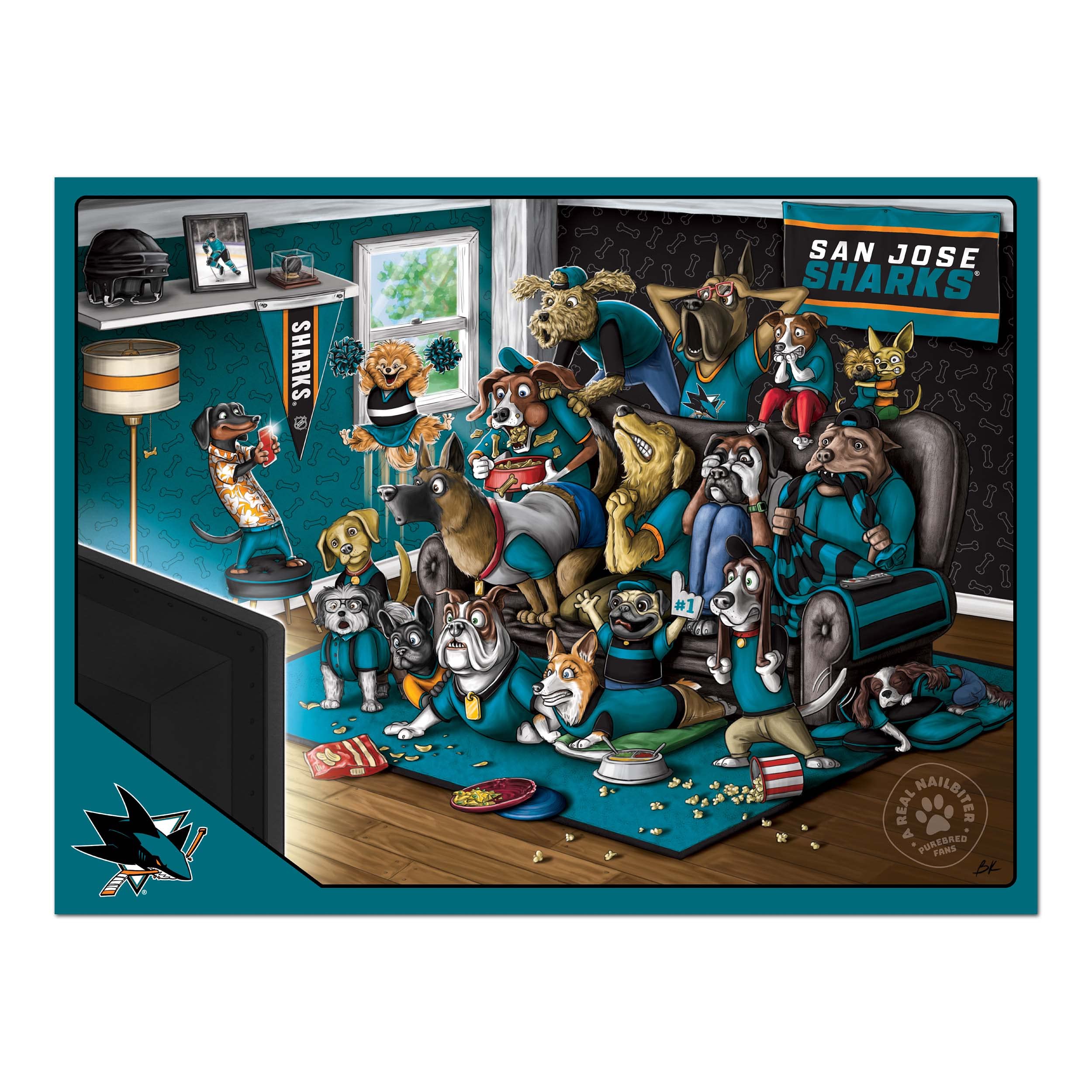 Foto 4 pulgar | Puzzle Youthefan Nhl San Jose Sharks Purebred Fans, 500 Unidades - Venta Internacional.