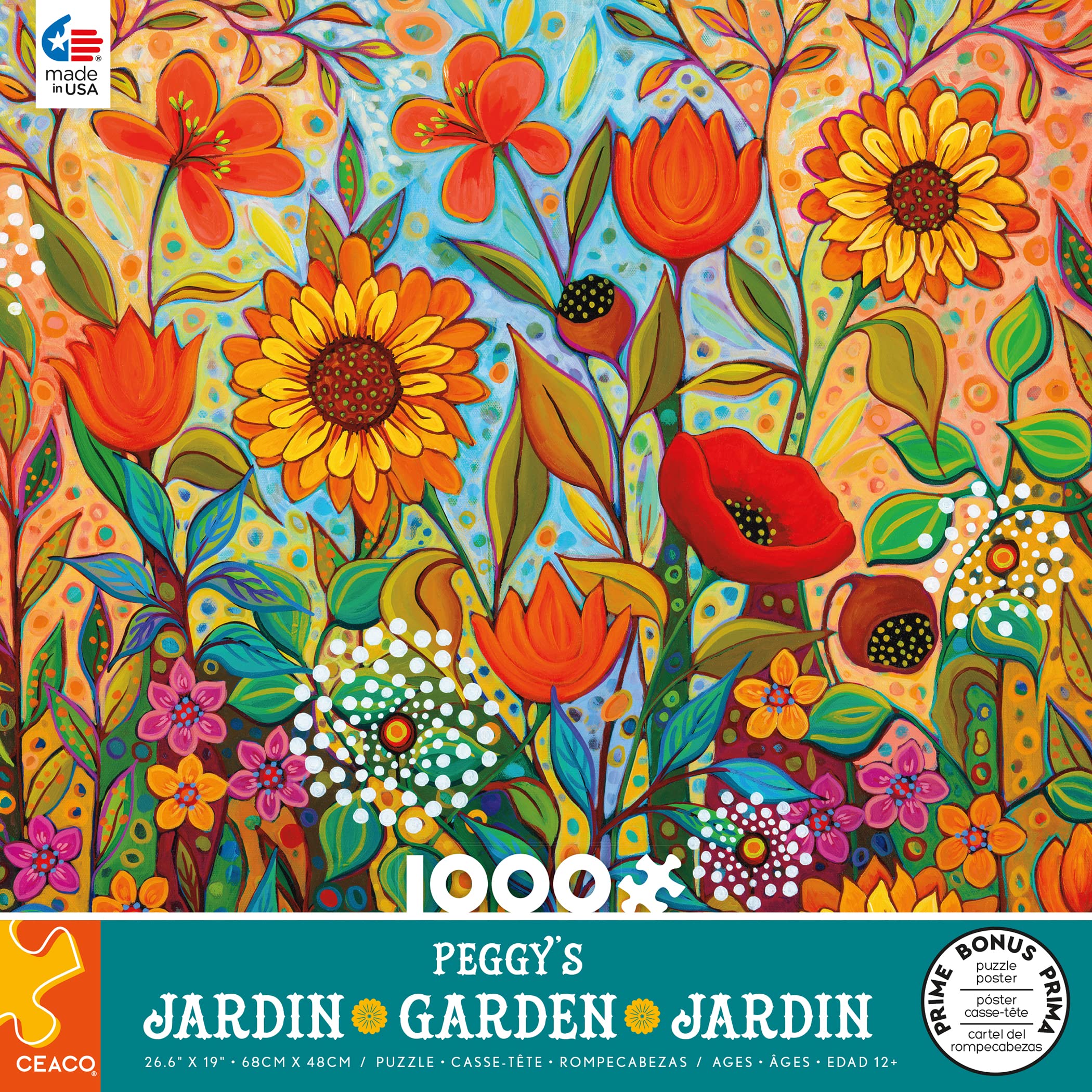 Foto 3 pulgar | Rompecabezas Ceaco Peggy's Garden Joy In The Morning, 1000 Piezas - Venta Internacional.