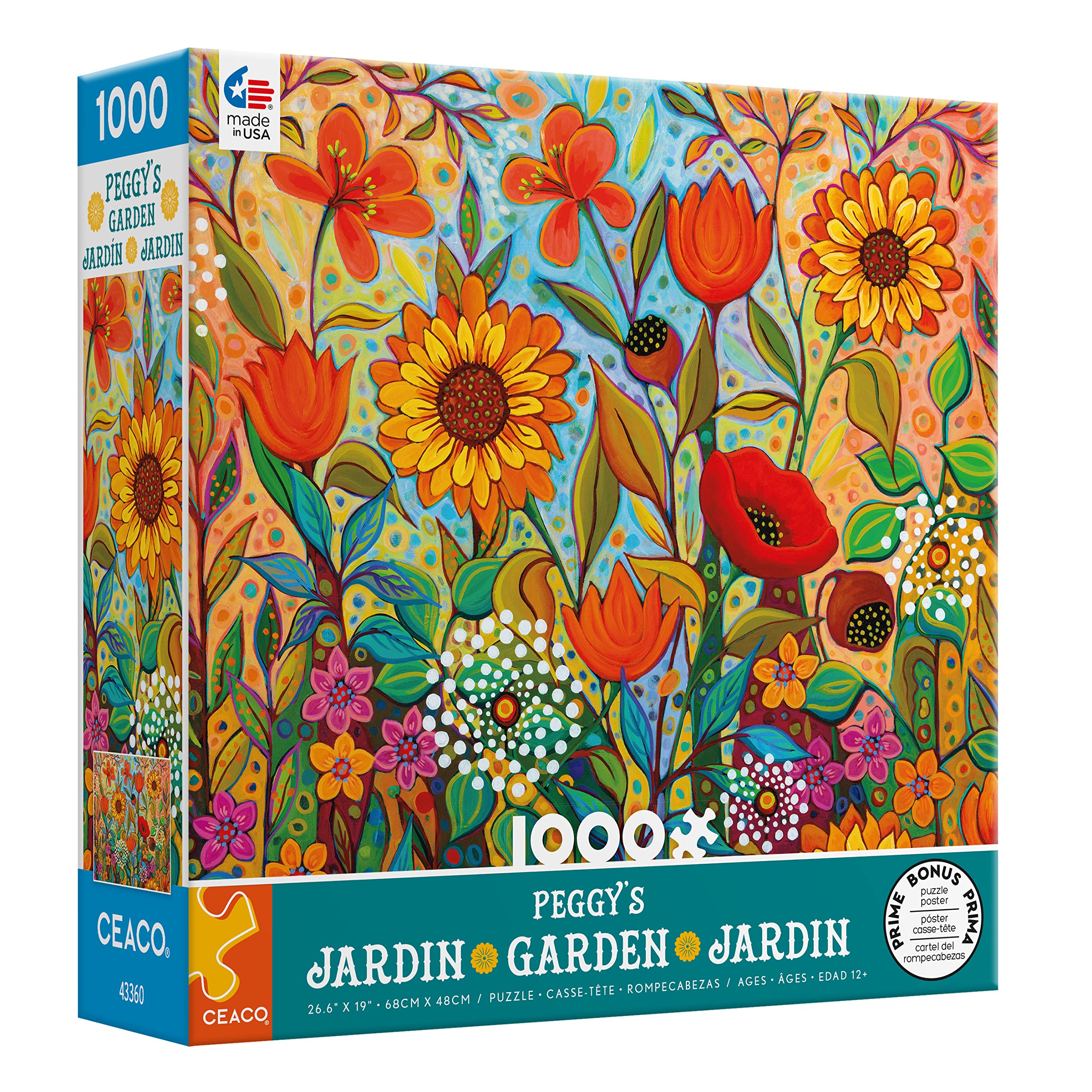 Foto 4 pulgar | Rompecabezas Ceaco Peggy's Garden Joy In The Morning, 1000 Piezas - Venta Internacional.