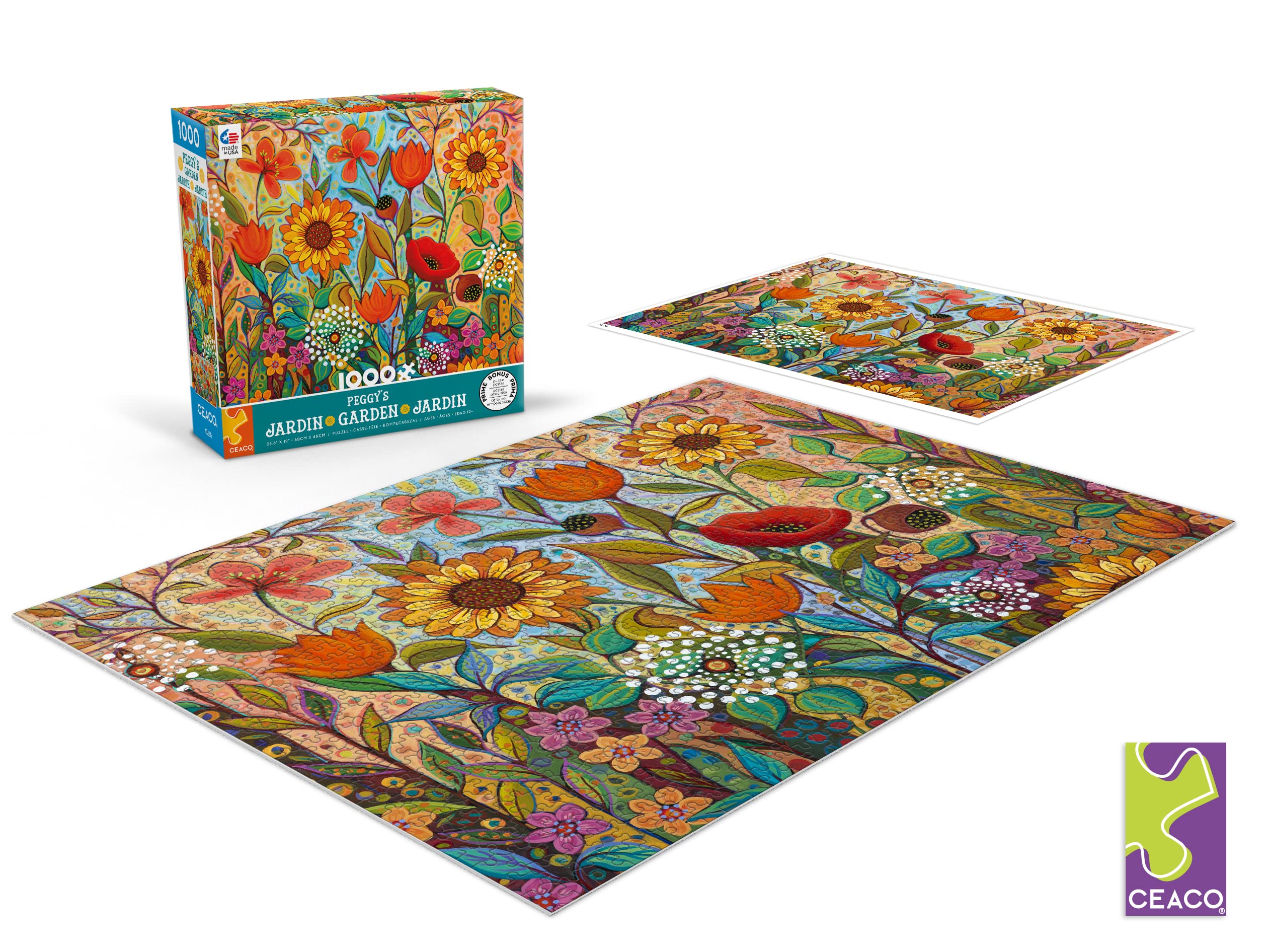 Foto 5 pulgar | Rompecabezas Ceaco Peggy's Garden Joy In The Morning, 1000 Piezas - Venta Internacional.