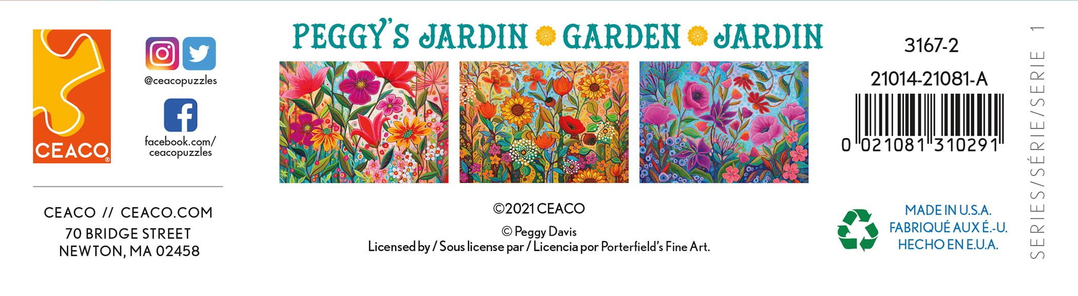 Foto 8 pulgar | Rompecabezas Ceaco Peggy's Garden Joy In The Morning, 1000 Piezas - Venta Internacional.