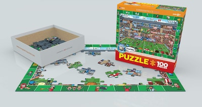 Foto 3 | Rompecabezas Eurographics Soccer Spot & Find De 100 Piezas - Venta Internacional.