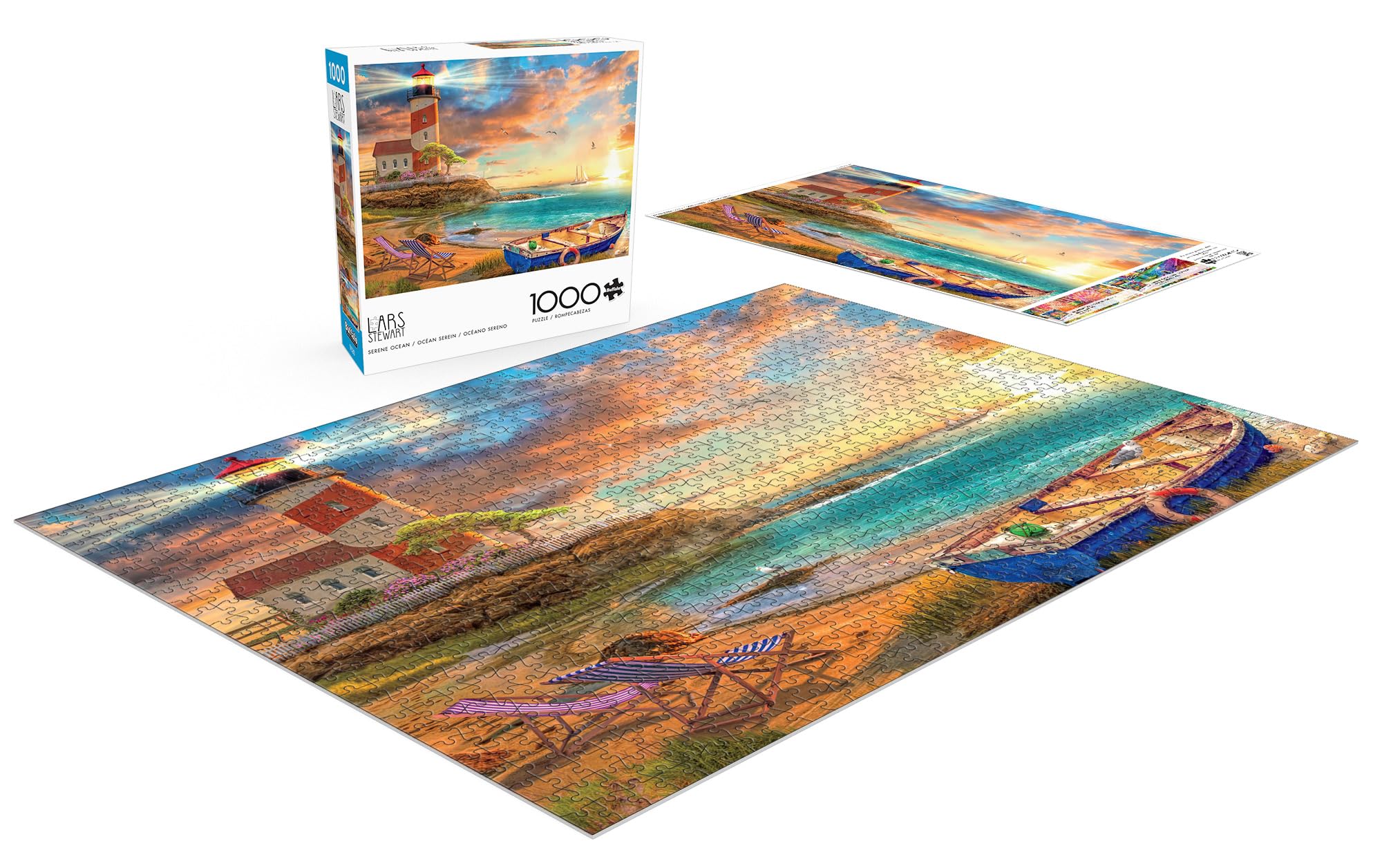 Foto 4 | Rompecabezas Buffalo Games Lars Serene Ocean 1000 Piezas - Venta Internacional.