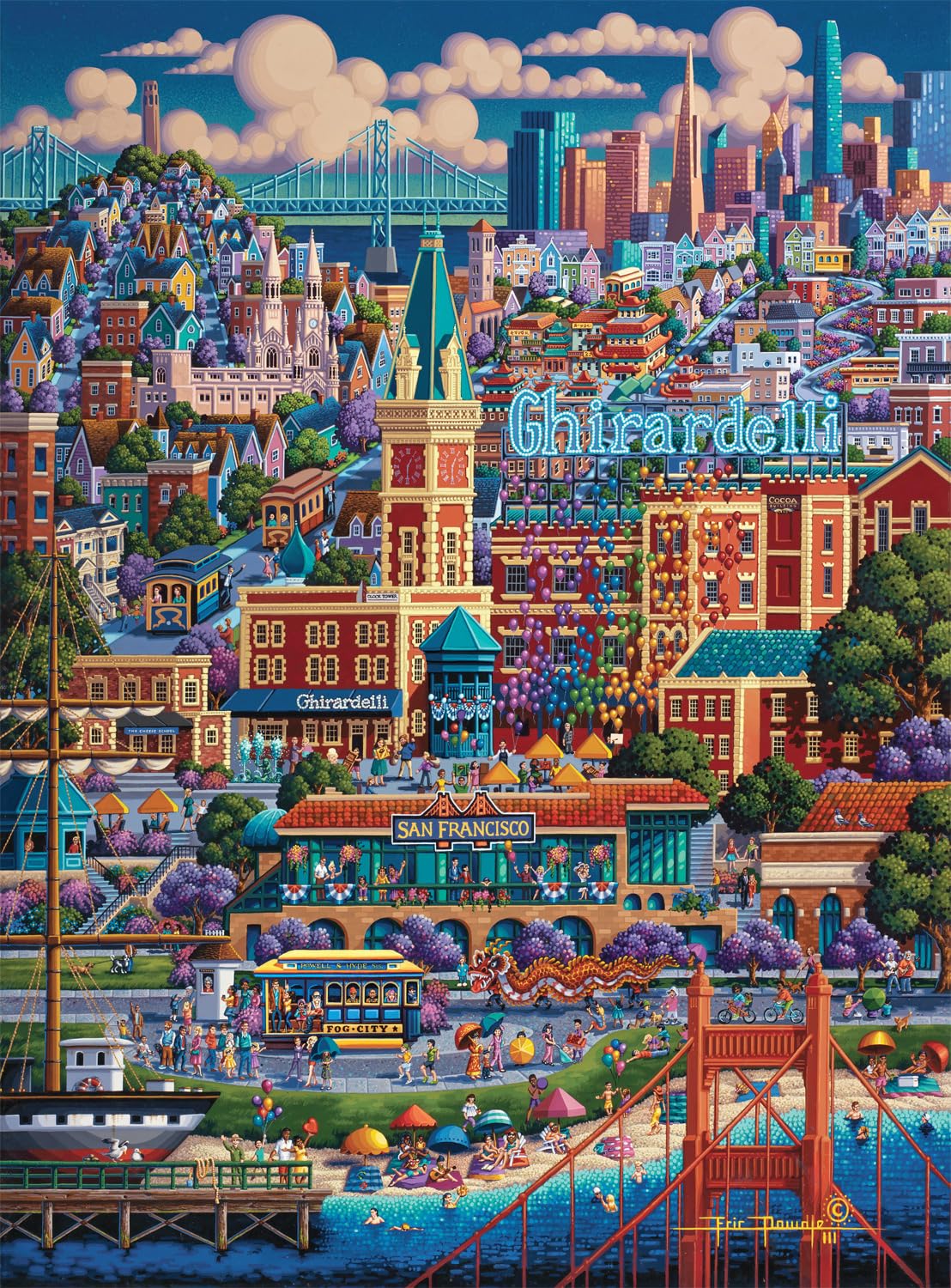 Foto 1 | Rompecabezas Buffalo Games Dowdle City By The Bay 1000 Piezas - Venta Internacional.