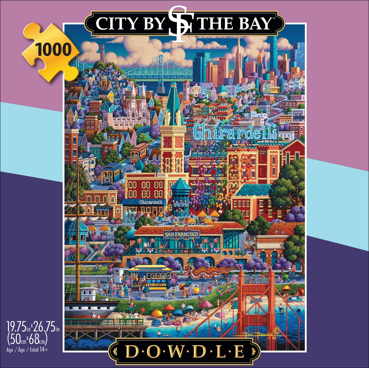 Foto 3 pulgar | Rompecabezas Buffalo Games Dowdle City By The Bay 1000 Piezas - Venta Internacional.