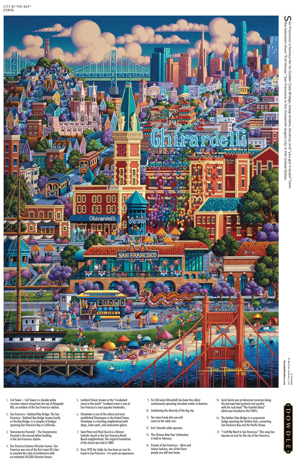 Foto 6 pulgar | Rompecabezas Buffalo Games Dowdle City By The Bay 1000 Piezas - Venta Internacional.