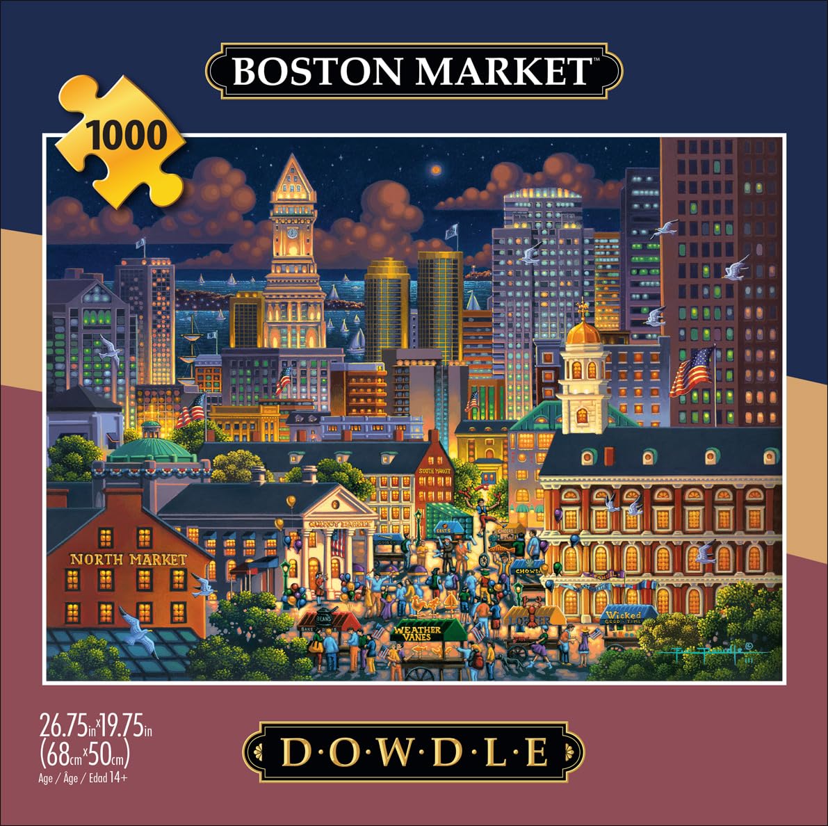Foto 3 pulgar | Rompecabezas Buffalo Games Eric Dowdle Boston Market 1000 Piezas - Venta Internacional.