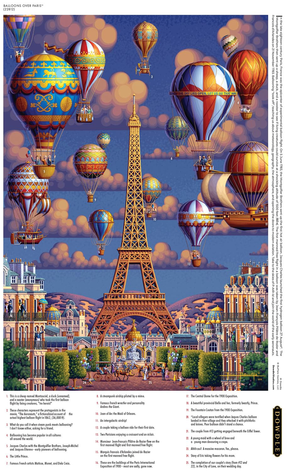 Foto 5 | Rompecabezas Buffalo Games Dowdle Balloons Over Paris, 300 Unidades - Venta Internacional.