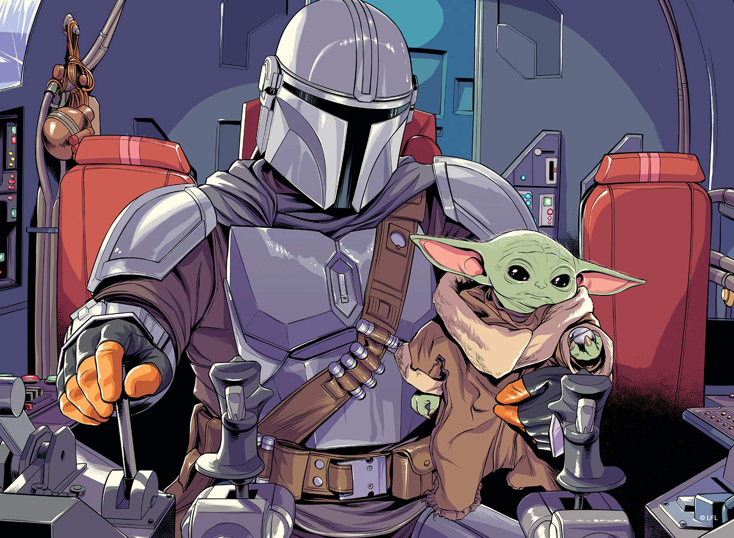 Rompecabezas Buffalo Games Star Wars The Mandalorian, 100 Piezas - Venta Internacional.