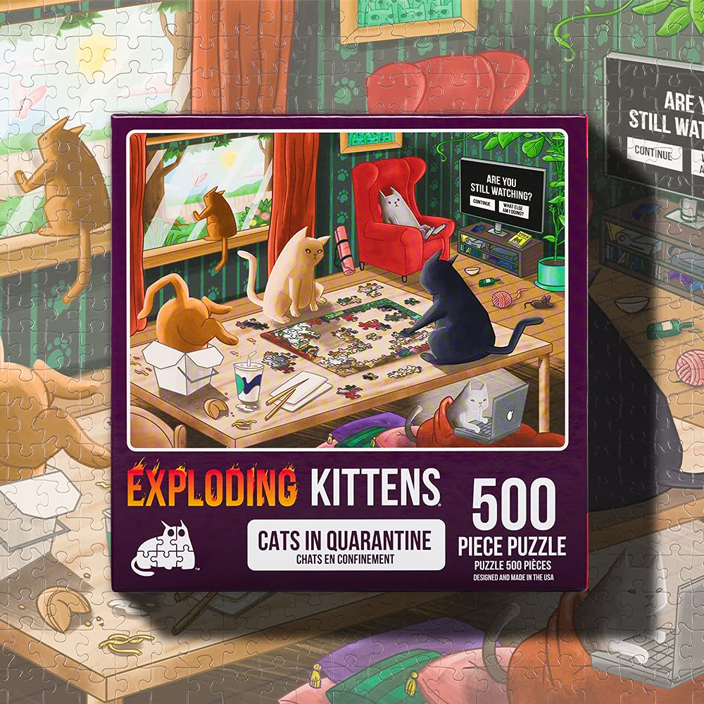Foto 4 pulgar | Rompecabezas Exploding Kittens Cats In Quarantine, 500 Unidades - Venta Internacional.