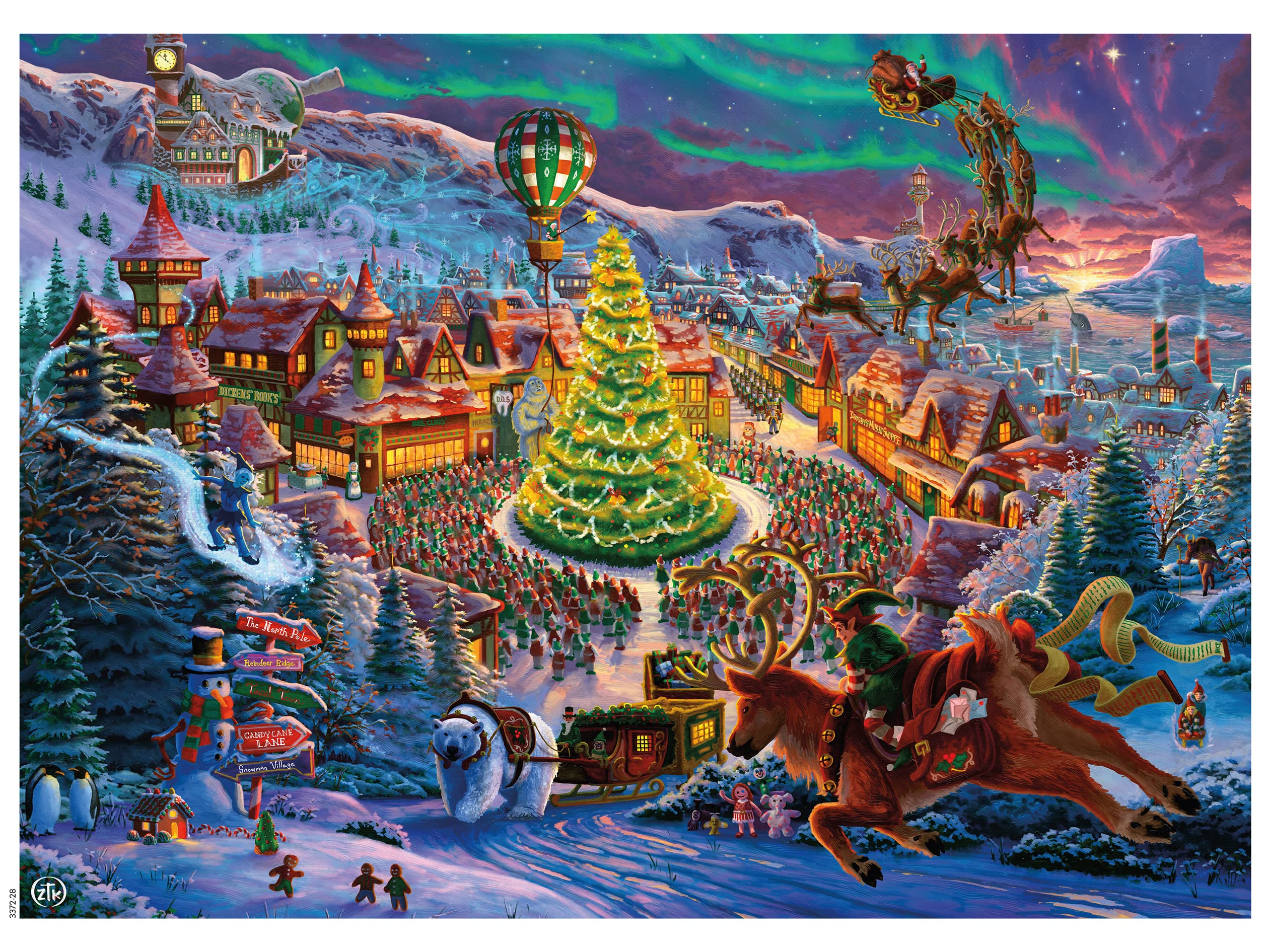 Foto 1 | Rompecabezas Ceaco Zac Kinkade Classic Christmas 1000 Piezas - Venta Internacional.