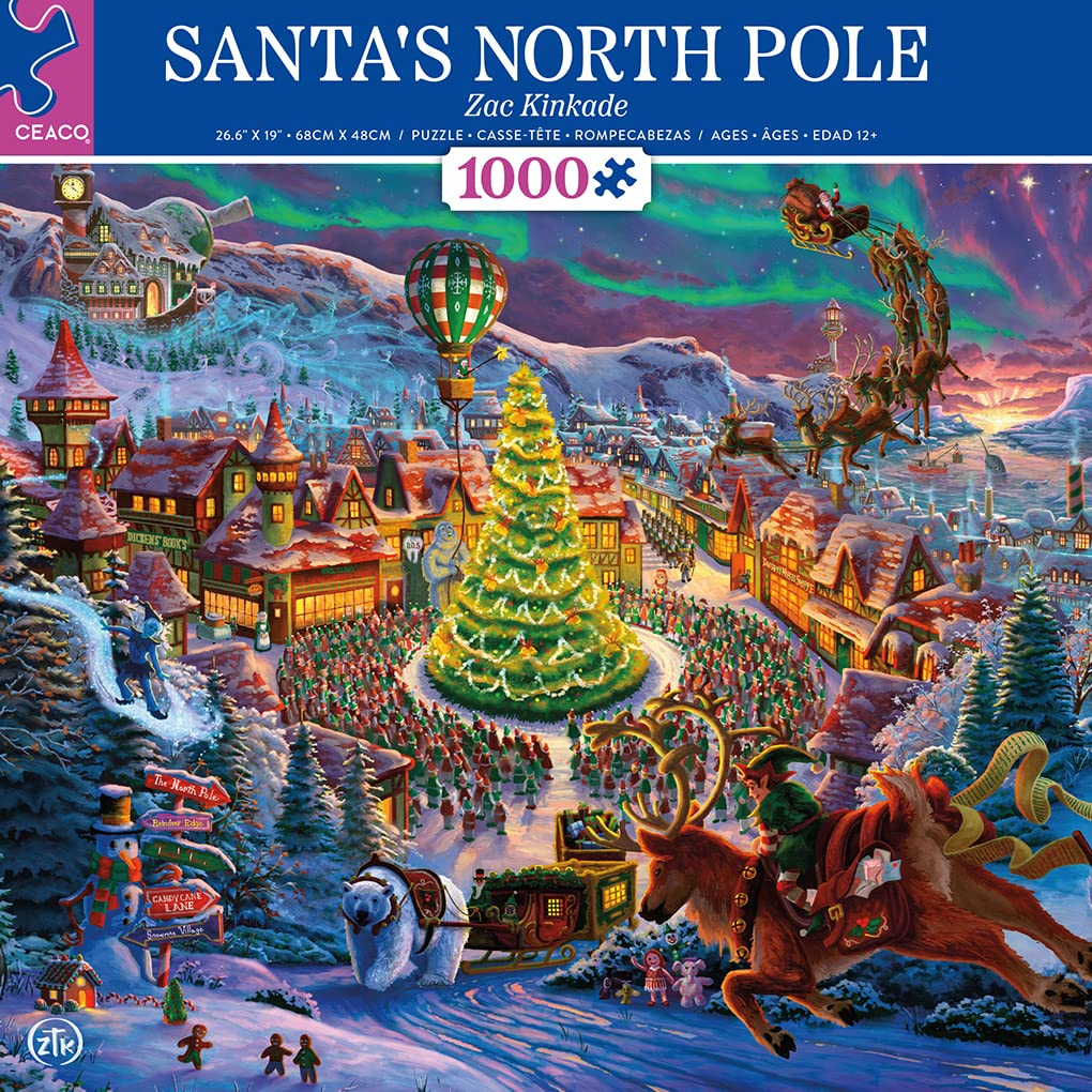 Foto 2 | Rompecabezas Ceaco Zac Kinkade Classic Christmas 1000 Piezas - Venta Internacional.