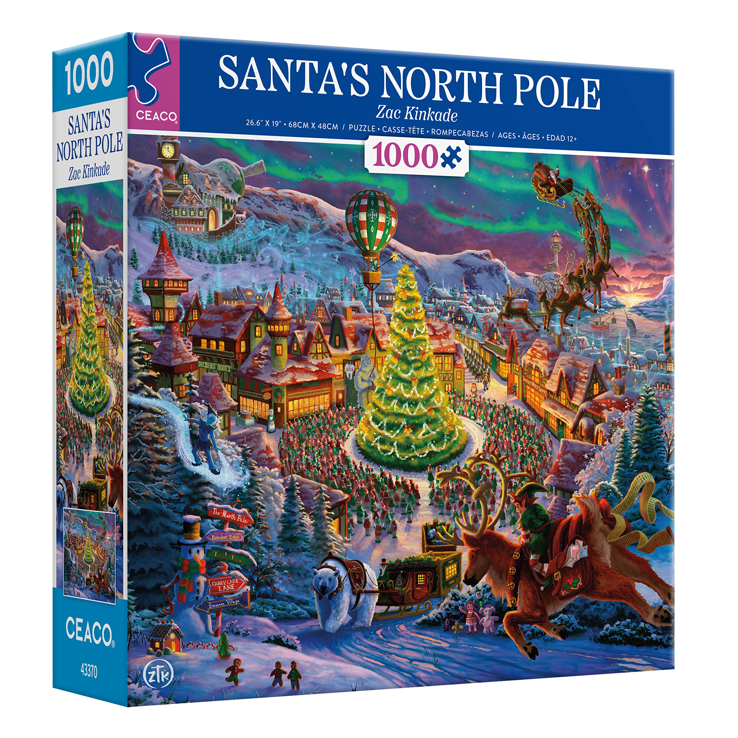 Foto 3 | Rompecabezas Ceaco Zac Kinkade Classic Christmas 1000 Piezas - Venta Internacional.