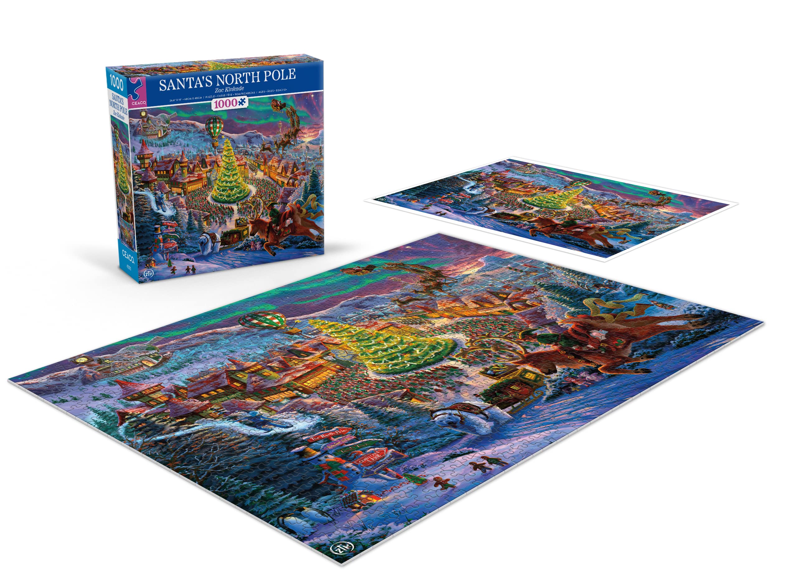 Foto 4 | Rompecabezas Ceaco Zac Kinkade Classic Christmas 1000 Piezas - Venta Internacional.