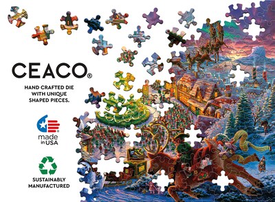 Foto 5 | Rompecabezas Ceaco Zac Kinkade Classic Christmas 1000 Piezas - Venta Internacional.