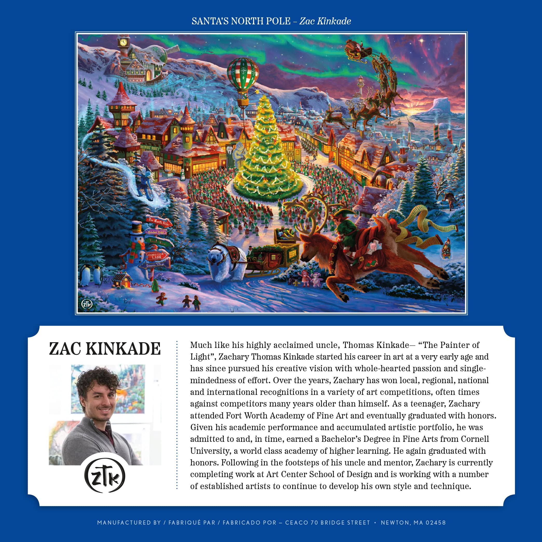 Foto 7 pulgar | Rompecabezas Ceaco Zac Kinkade Classic Christmas 1000 Piezas - Venta Internacional.