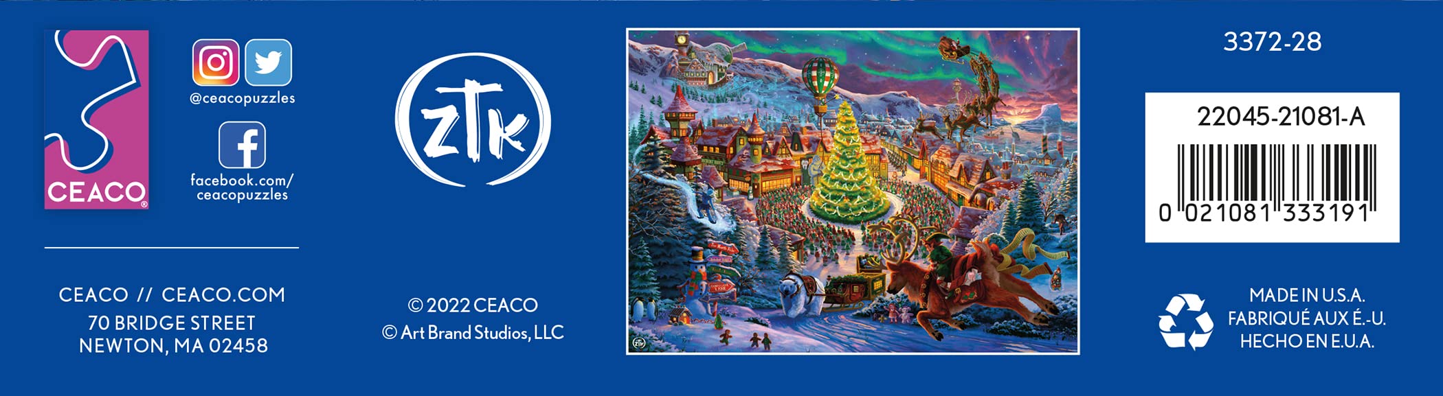 Foto 7 | Rompecabezas Ceaco Zac Kinkade Classic Christmas 1000 Piezas - Venta Internacional.