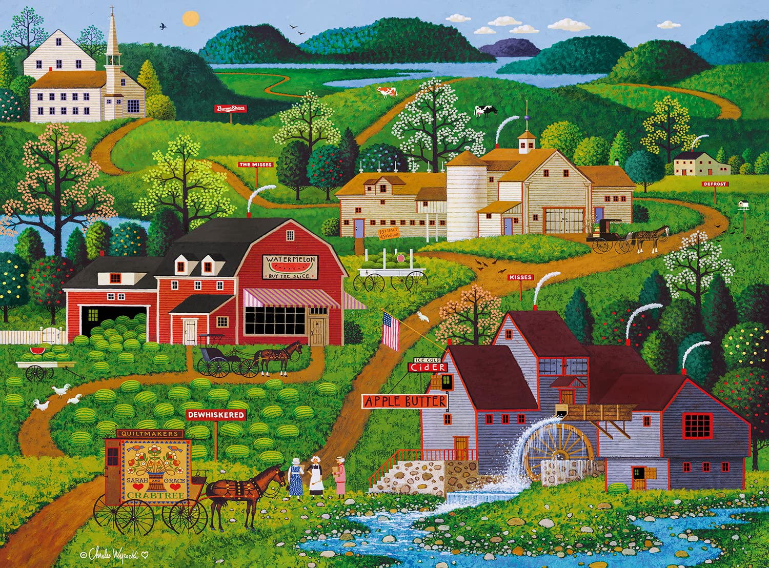 Foto 2 pulgar | Rompecabezas Buffalo Games Charles Wysocki Burma Road 1000 Piezas - Venta Internacional.