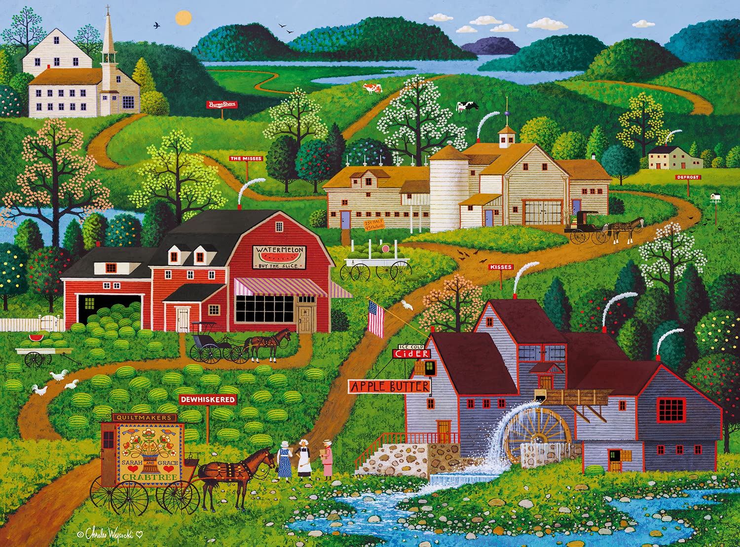 Rompecabezas Buffalo Games Charles Wysocki Burma Road 1000 Piezas - Venta Internacional.