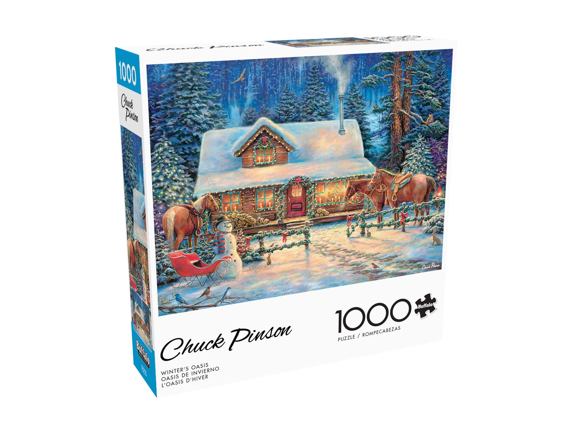 Foto 4 pulgar | Rompecabezas Buffalo Games Chuck Pinson Winter's Oasis 1000 Piezas - Venta Internacional.