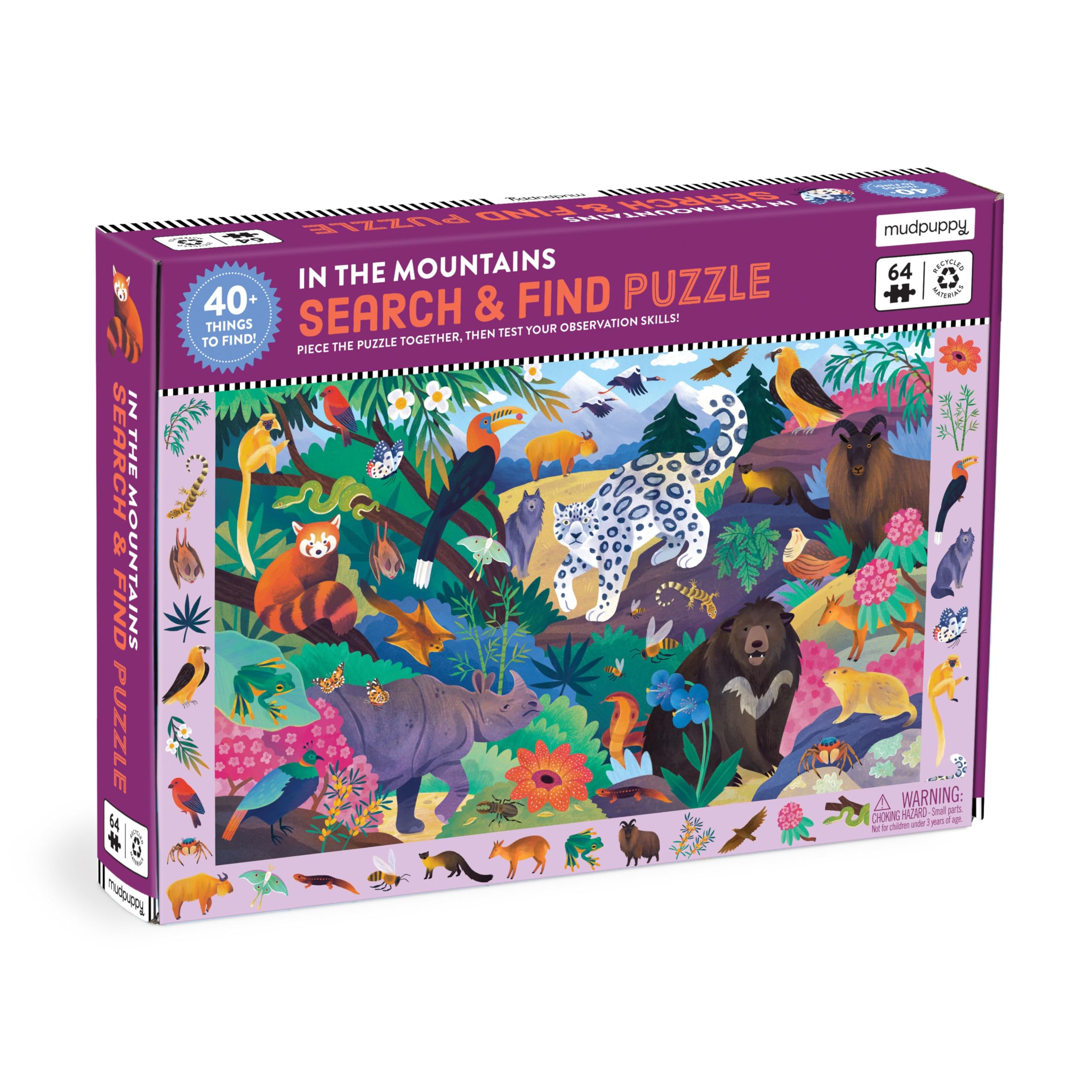 Foto 3 pulgar | Puzzle Mudpuppy In The Mountains Busca Y Encuentra 64 Piezas 4+ - Venta Internacional.