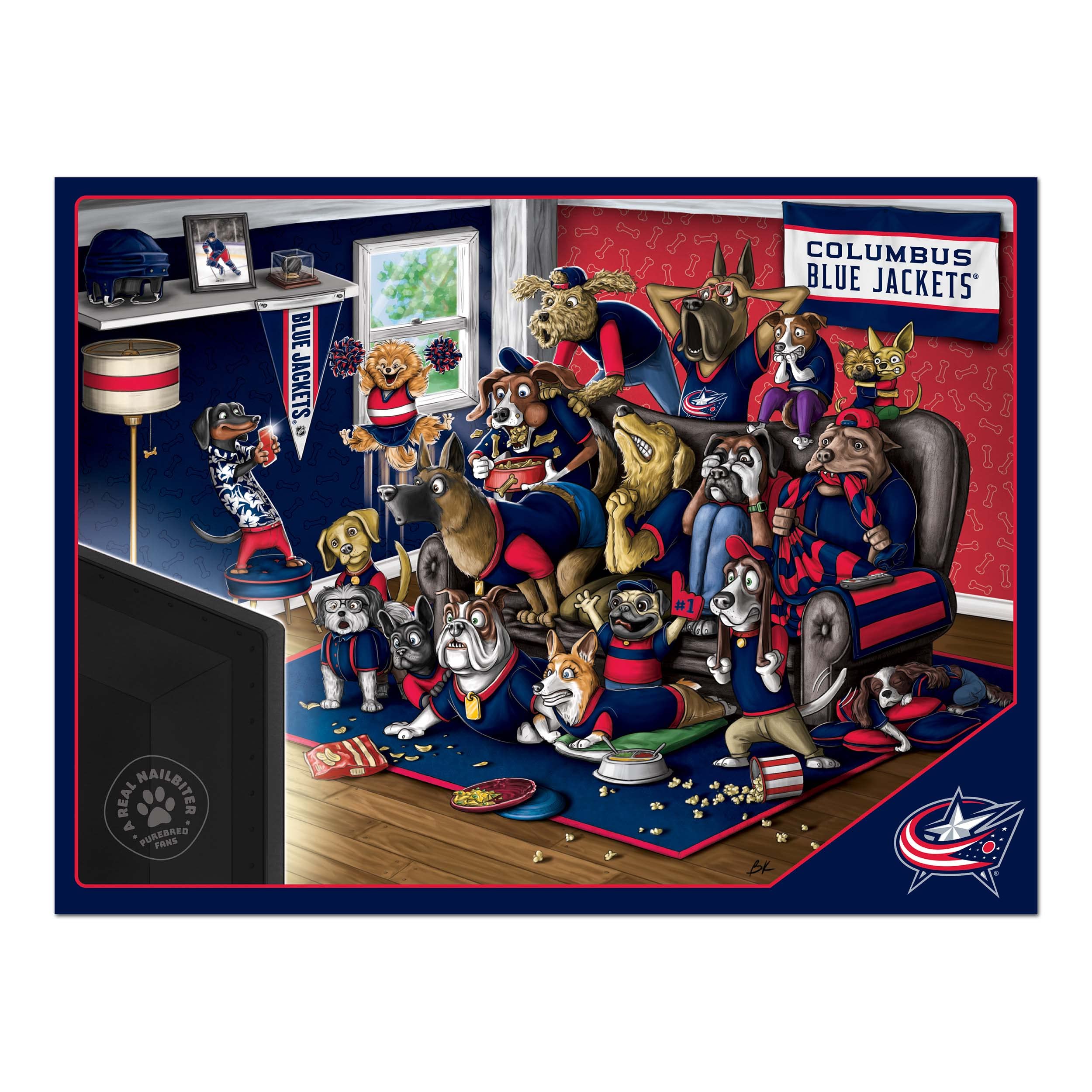 Foto 4 pulgar | Puzzle Youthefan Nhl Columbus Blue Jackets Purebred Fans, 500 Unidades - Venta Internacional.