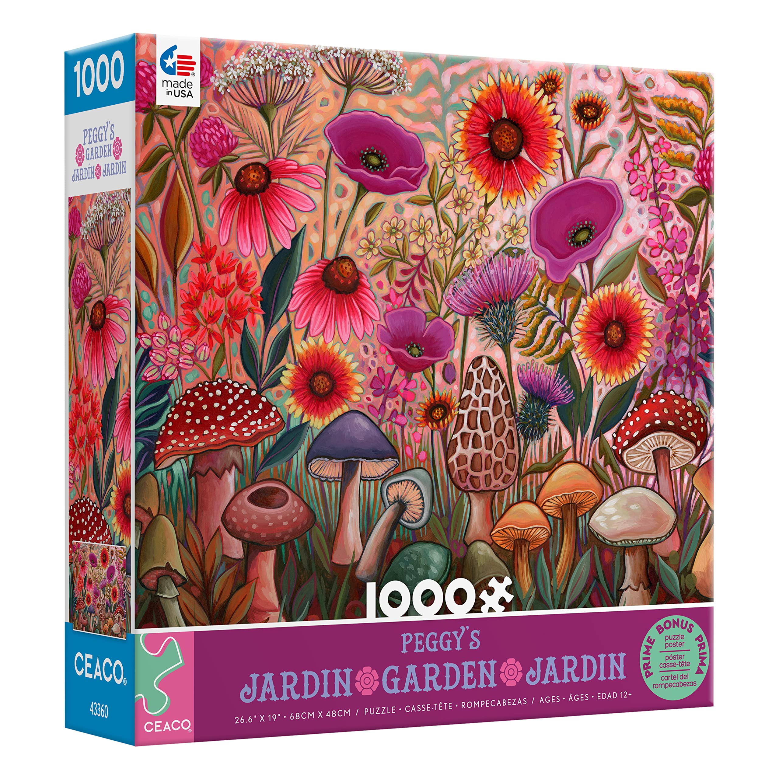 Foto 4 pulgar | Rompecabezas Ceaco Peggy's Garden Morel Of The Story 1000 Piezas - Venta Internacional.