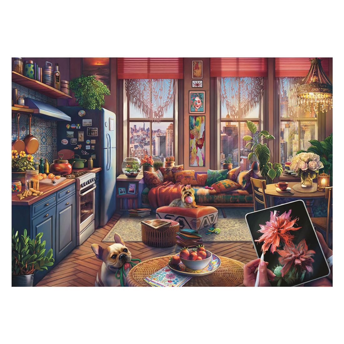 Foto 3 pulgar | Puzle Ravensburger Cozy Boho Studio De 500 Piezas - Venta Internacional.
