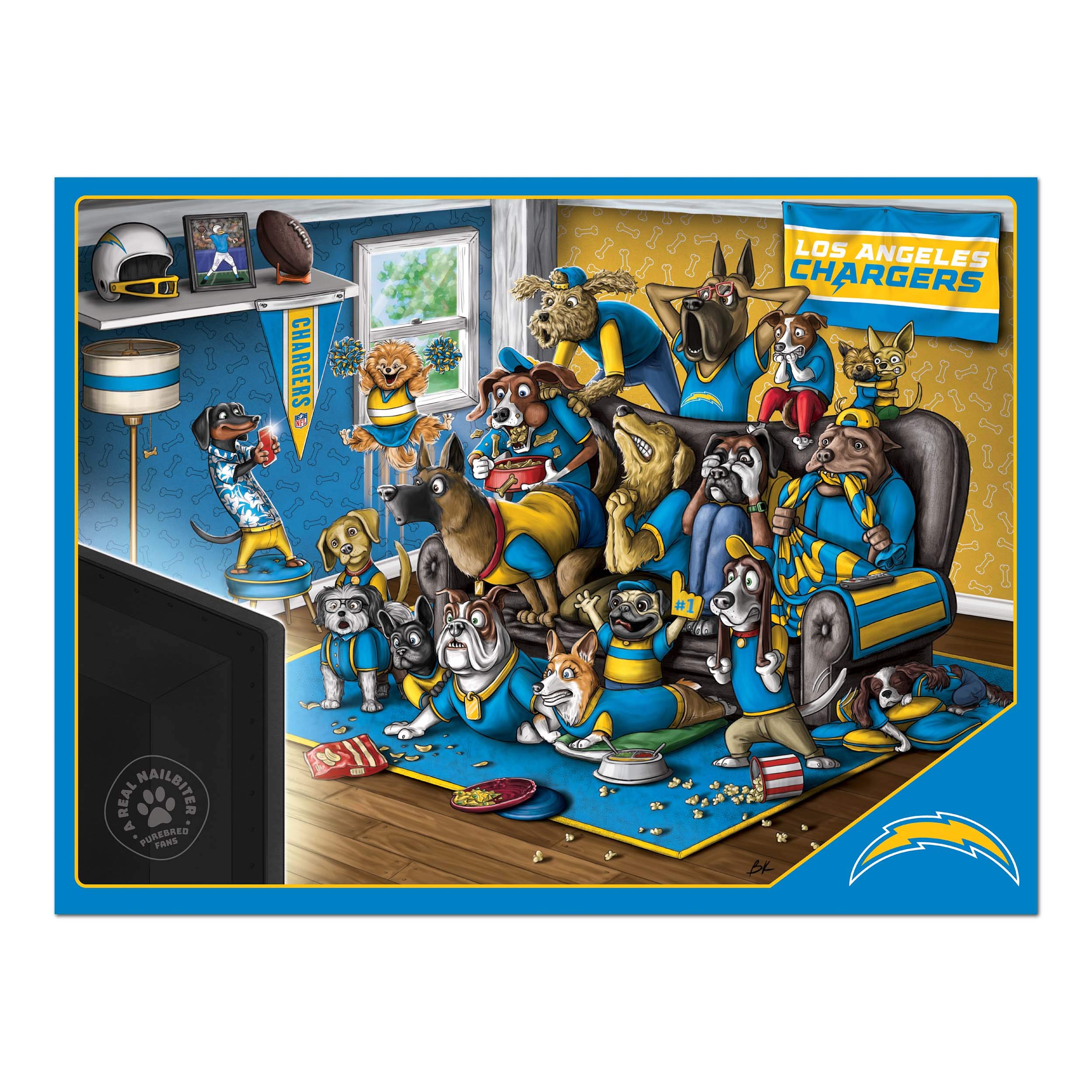 Foto 4 pulgar | Puzzle Youthefan Nfl Los Angeles Chargers Purebred Fans, 500 Unidades - Venta Internacional.