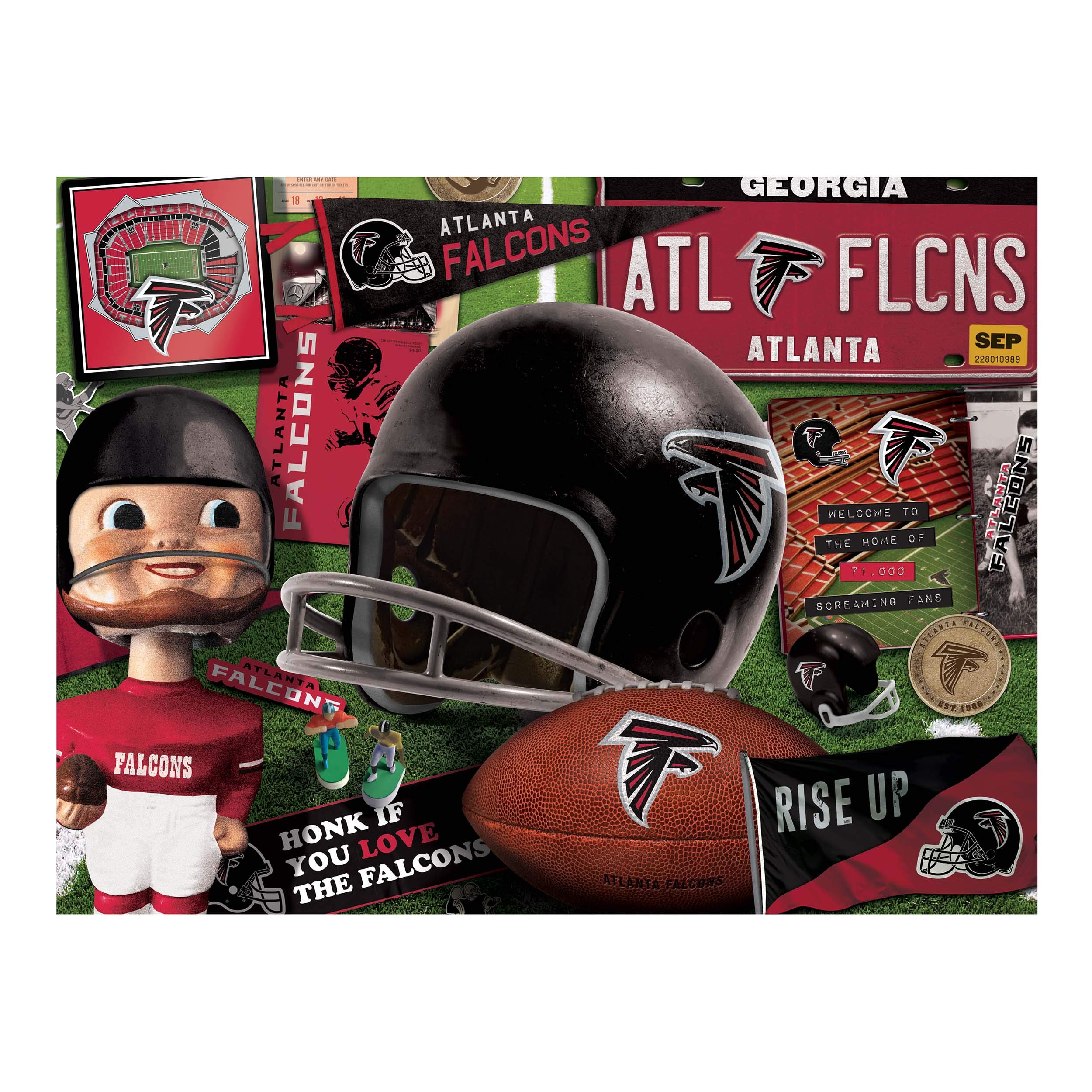 Foto 4 pulgar | Puzzle Youthefan Nfl Atlanta Falcons Retro De 500 Piezas - Venta Internacional.