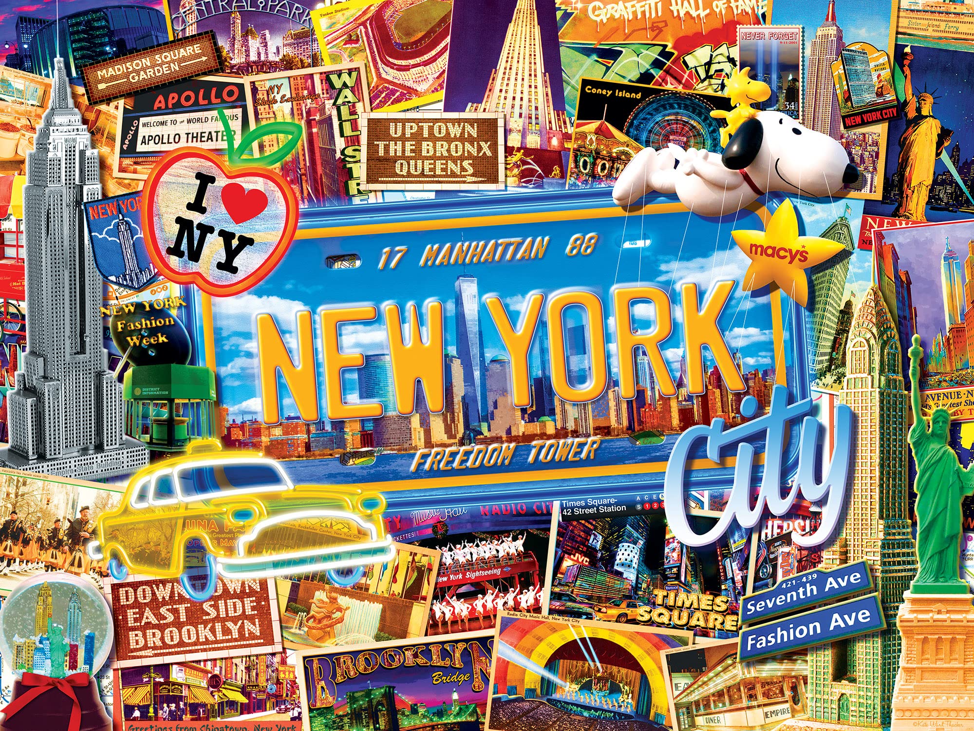Foto 3 pulgar | Rompecabezas Masterpieces Greetings From New York, 550 Piezas - Venta Internacional.