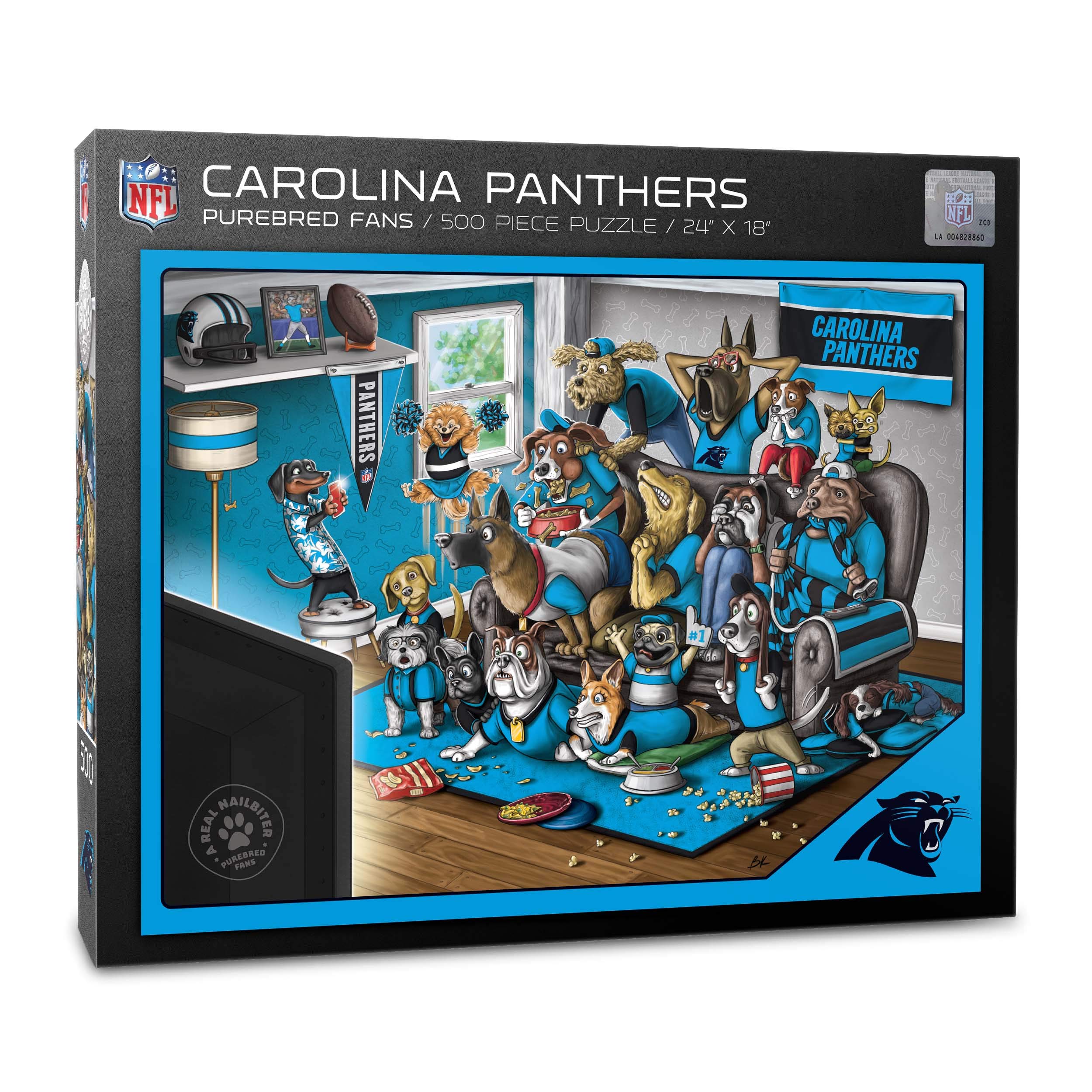 Foto 2 pulgar | Puzzle Youthefan Nfl Carolina Panthers Purebred Fans, 500 Unidades - Venta Internacional.