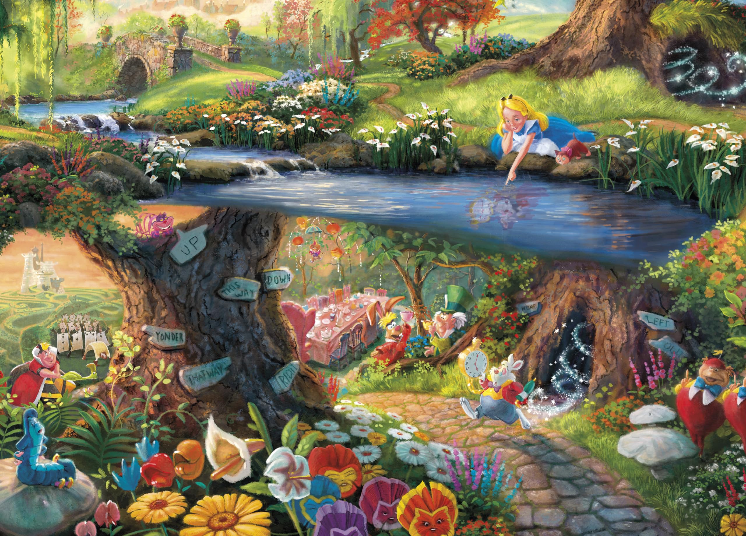 Rompecabezas Ceaco Disney Thomas Kinkade Alice 1000 Piezas - Venta Internacional.