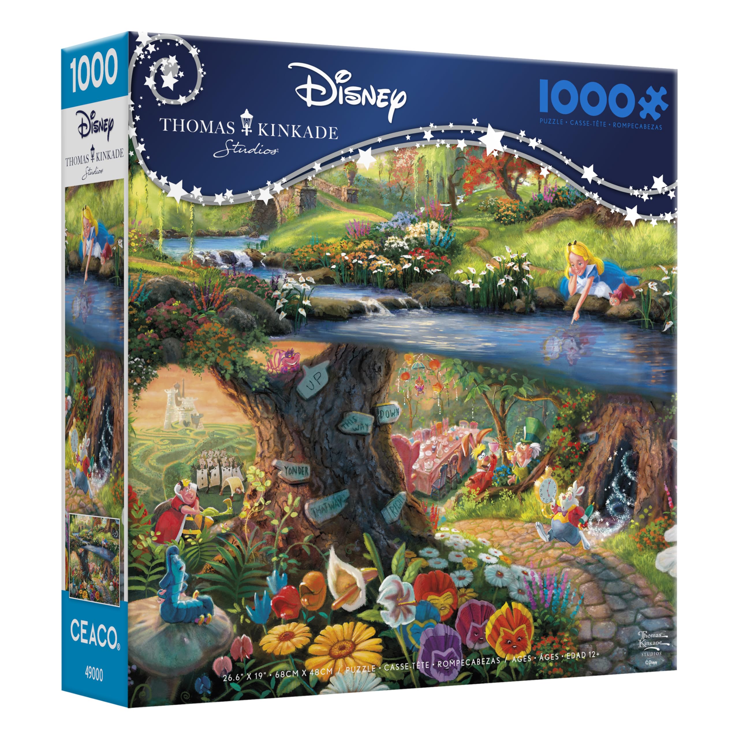 Foto 3 | Rompecabezas Ceaco Disney Thomas Kinkade Alice 1000 Piezas - Venta Internacional.