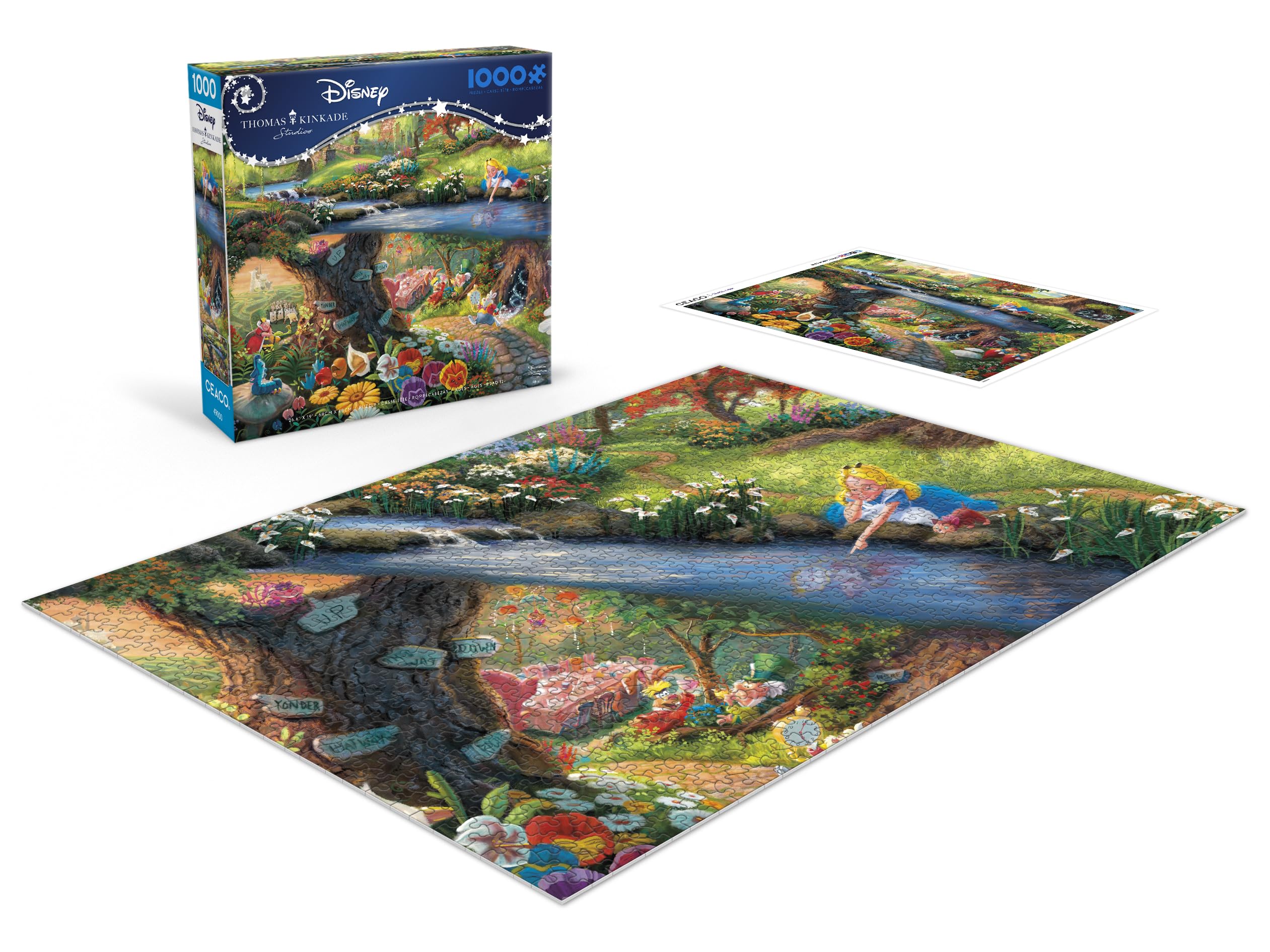 Foto 4 | Rompecabezas Ceaco Disney Thomas Kinkade Alice 1000 Piezas - Venta Internacional.