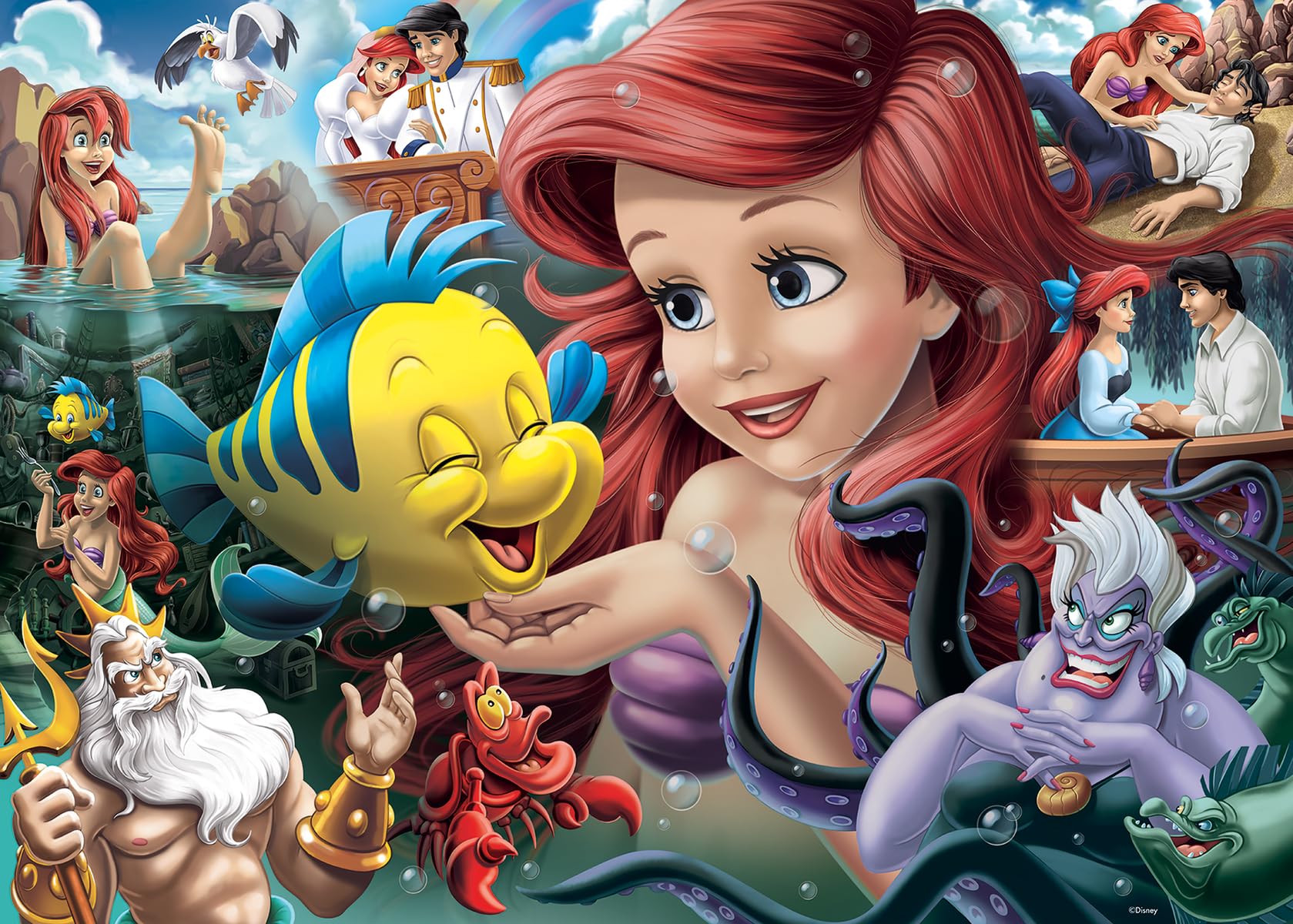 Rompecabezas Ravensburger Disney Heroines 1000 Piezas La Sirenita - Venta Internacional.