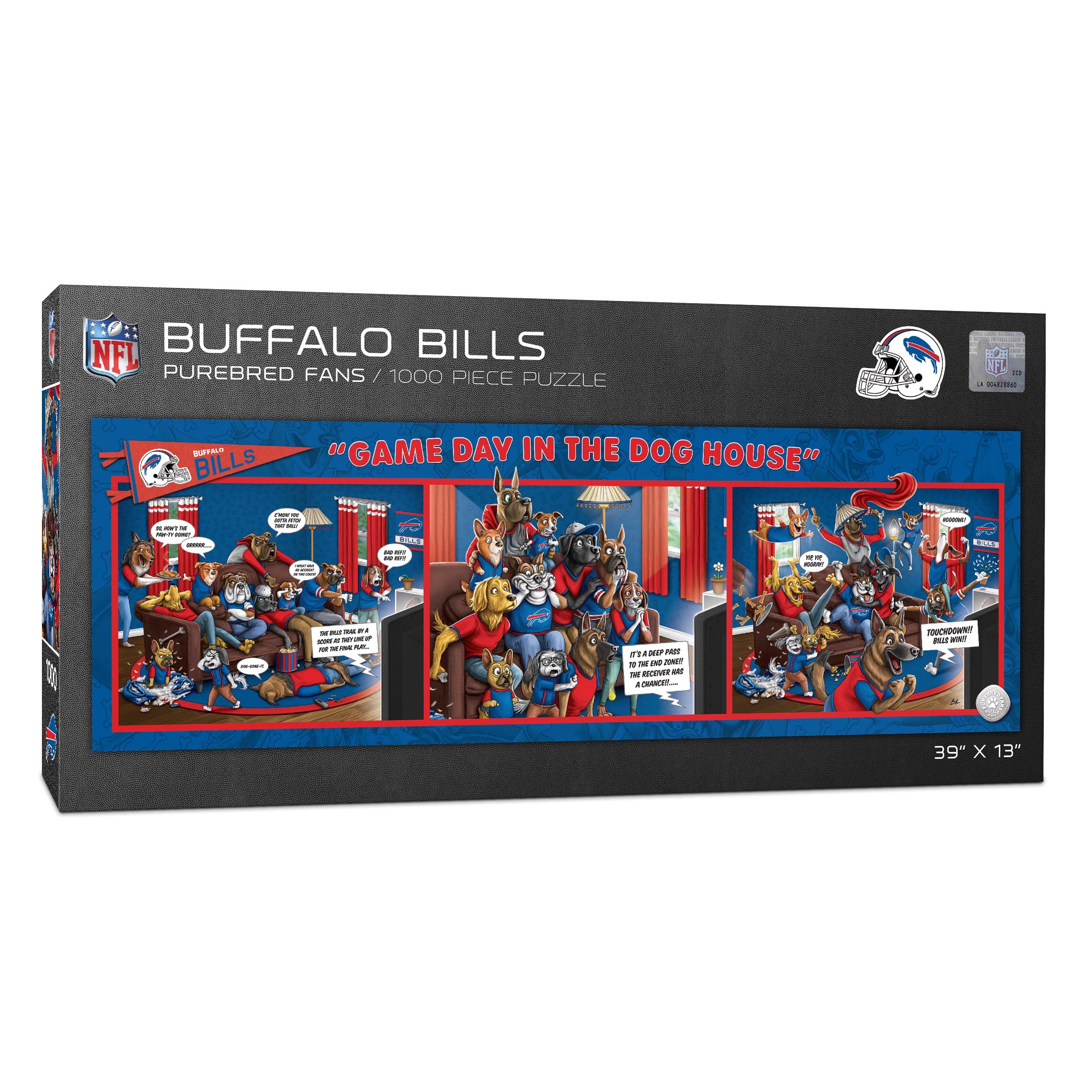 Foto 2 pulgar | Puzzle Youthefan Nfl Buffalo Bills Game Day En The Dog House - Venta Internacional.