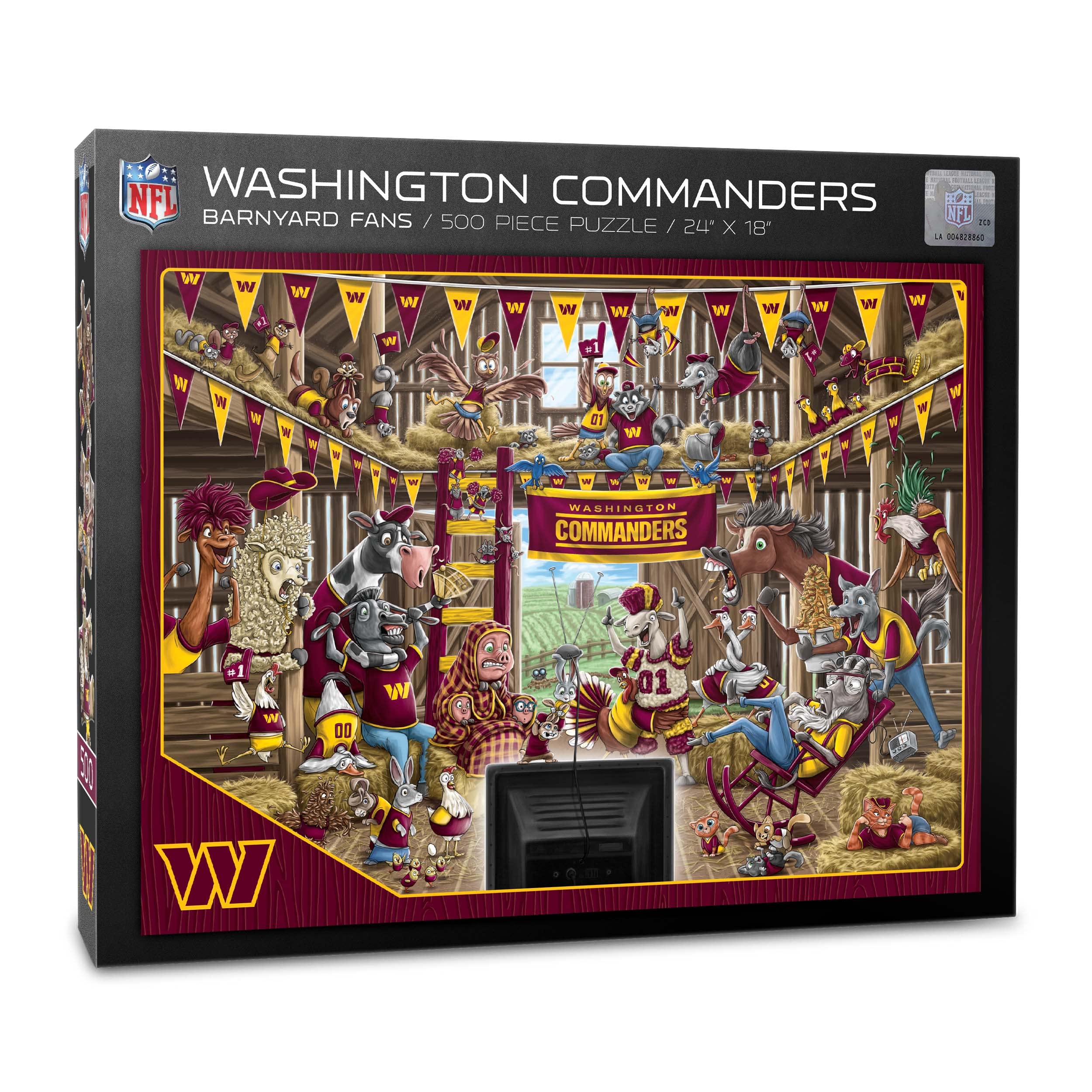 Foto 2 pulgar | Puzzle Youthefan Nfl Washington Commanders Barnyard Fans, 500 Unidades - Venta Internacional.