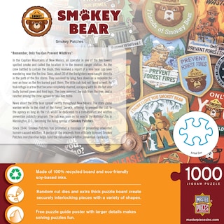 Foto 3 | Parches De Rompecabezas Masterpieces Con Forma De Oso Ahumado, 1000 Piezas - Venta Internacional.