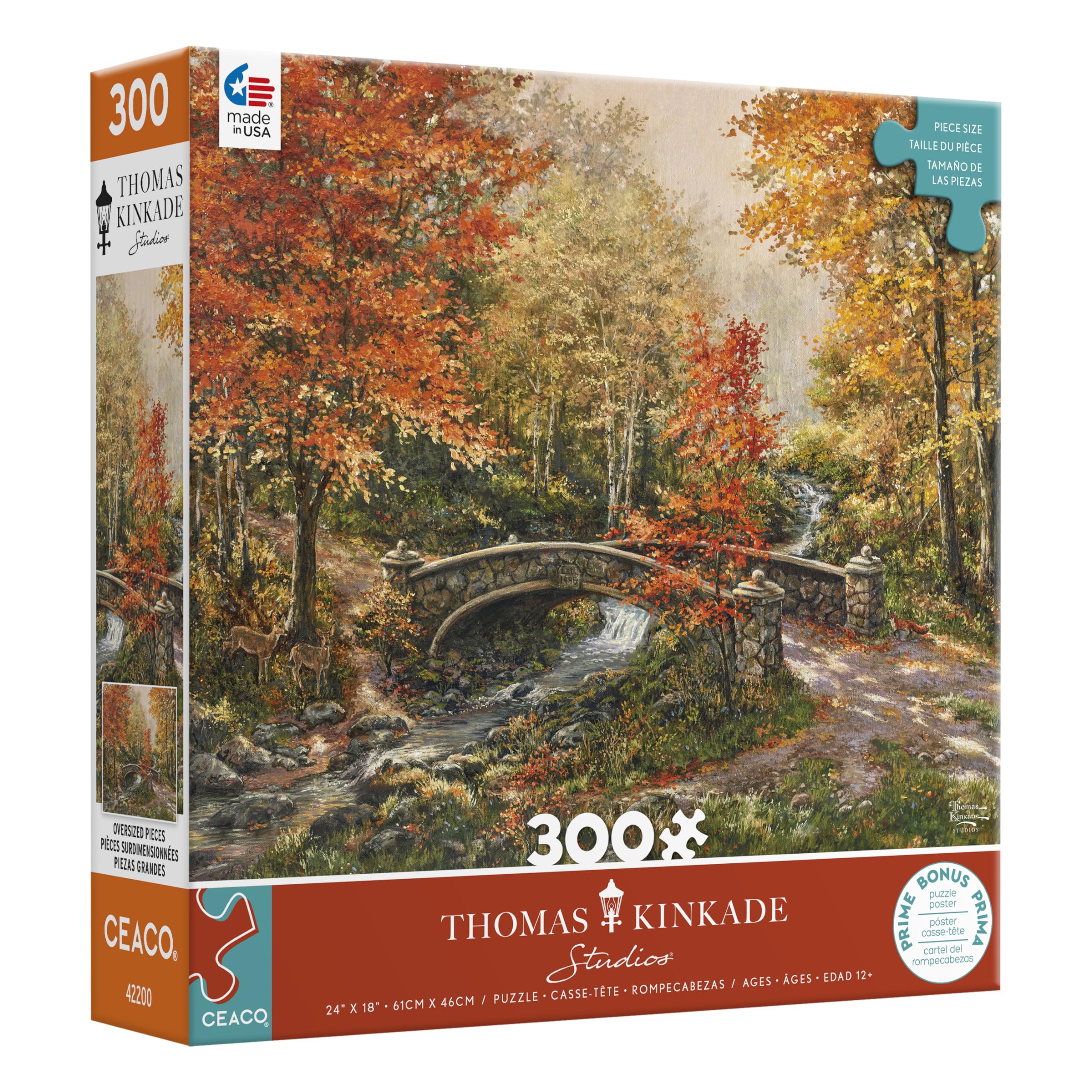 Foto 4 pulgar | Rompecabezas Ceaco Thomas Kinkade Cae En El Puente Fox Creek - Venta Internacional.