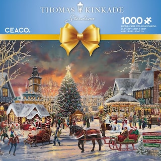 Foto 2 | Rompecabezas Ceaco Thomas Kinkade Christmas Festival 1000 Piezas - Venta Internacional.